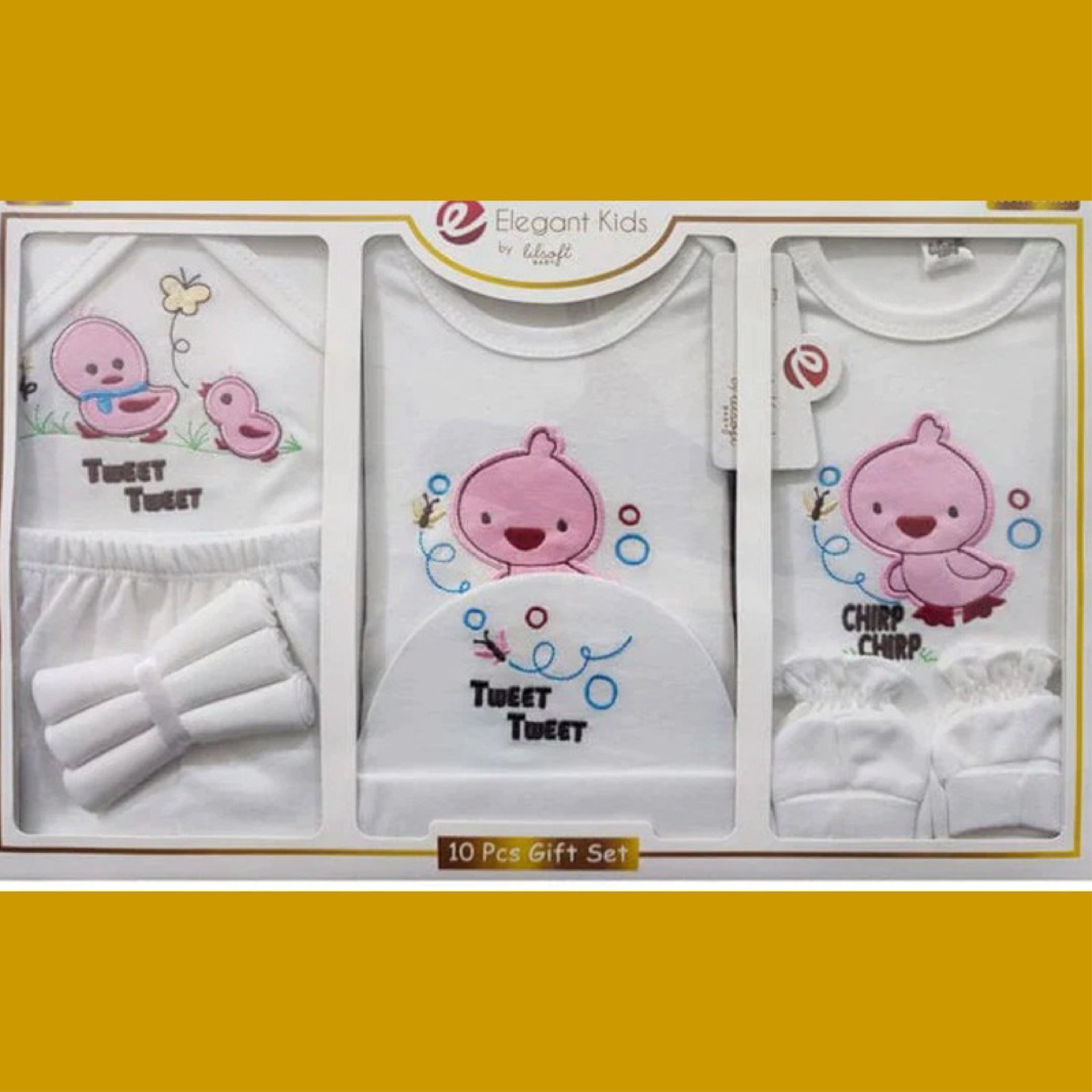 Elegant 10-Piece Newborn Gift Box for 0-6 Months – Baby Clothes Set