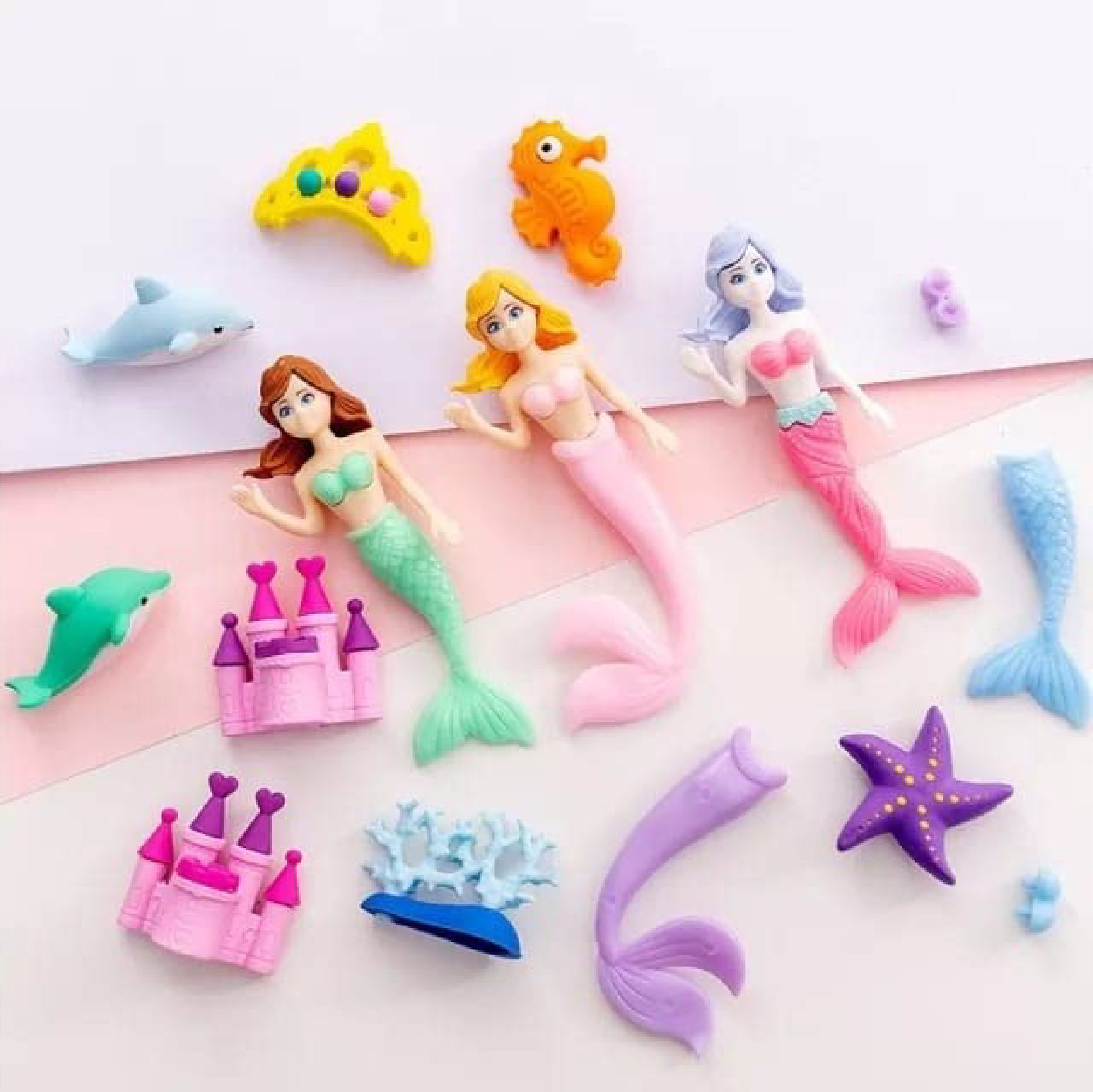 Mermaid Princess Erasers – 3D Pencil Erasers for Kids