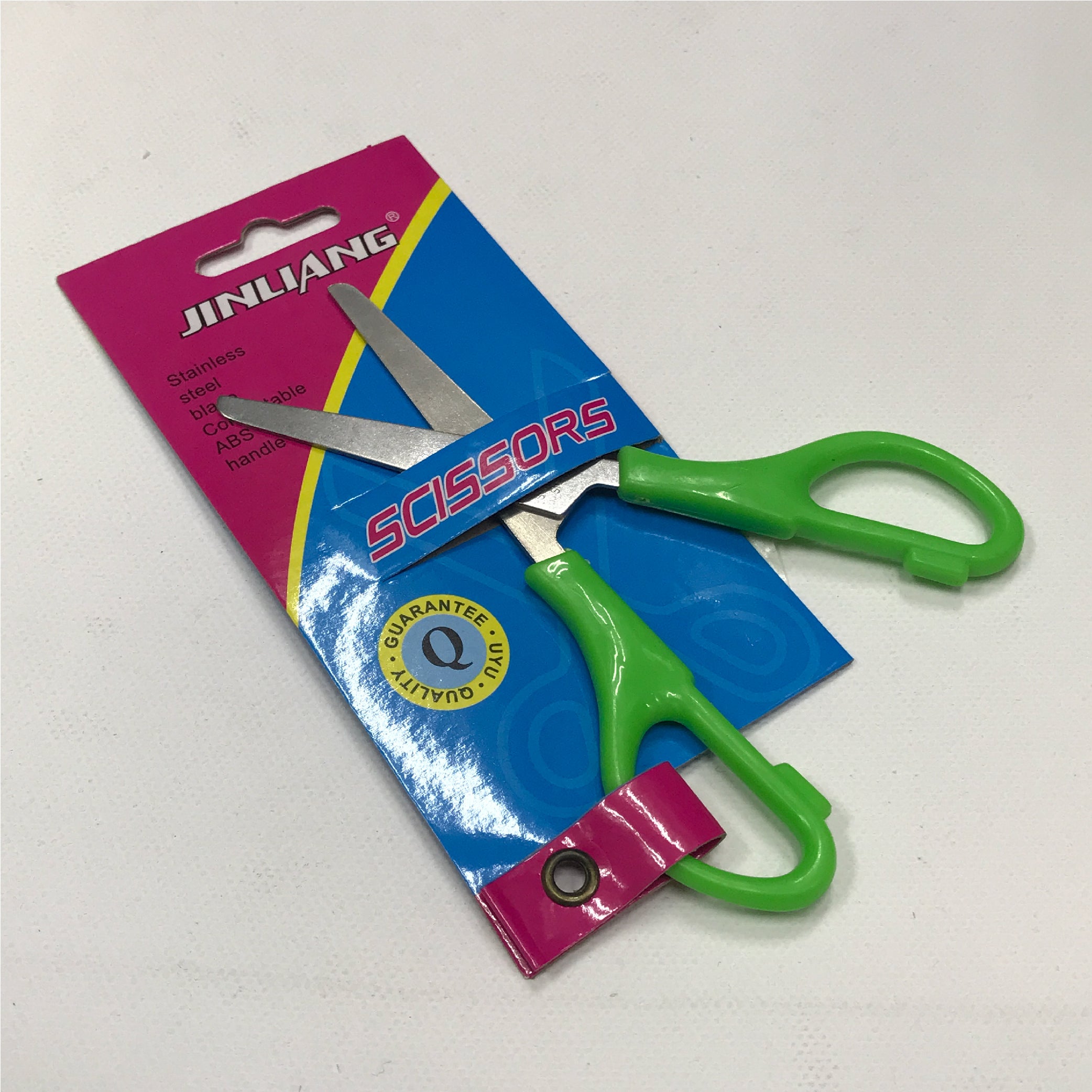 Jinliang Stainless Steel Scissors with Comfortable Green Handle