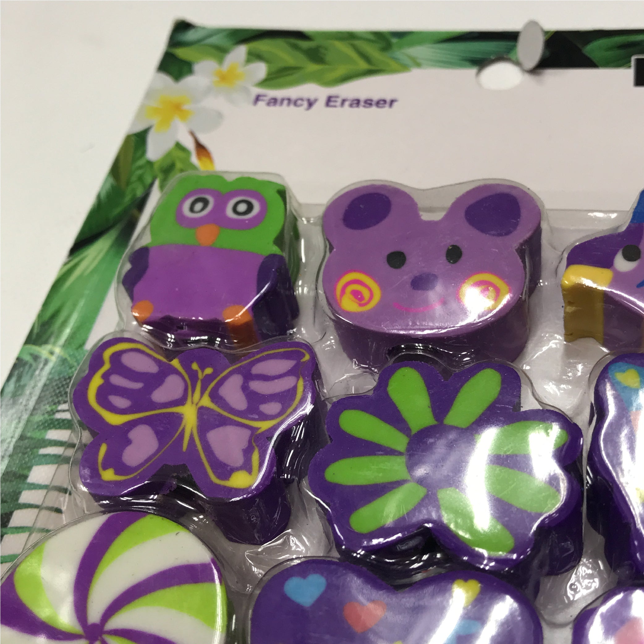 Fancy Animal and Shape Erasers Set – 12 Pcs