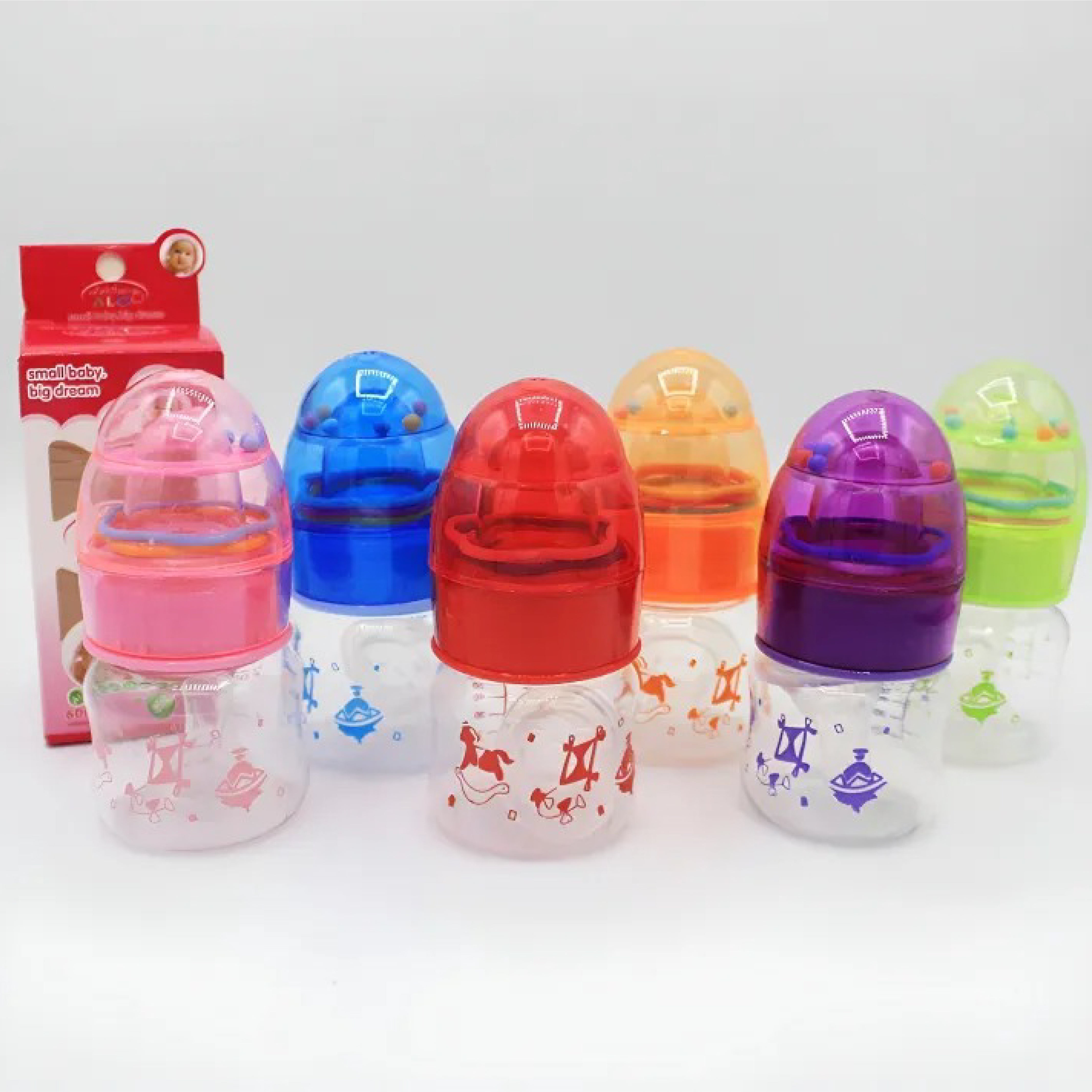 Feeder Algo 60ml Baby Feeding Bottle - Imported Plastic with Fancy Cap