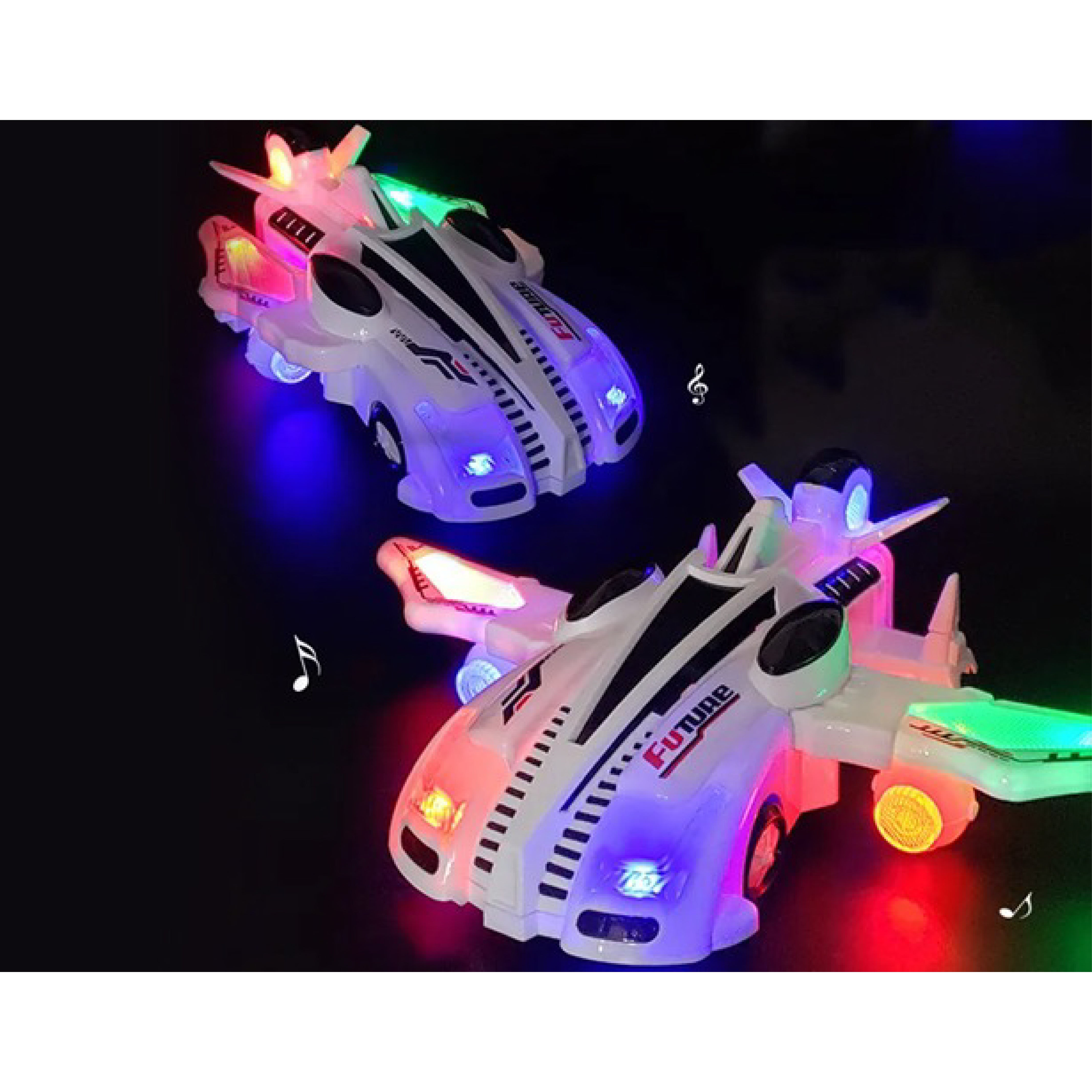 Flying Car Toy with Flashing Lights and Music - Interactive Educational Toy for Kids