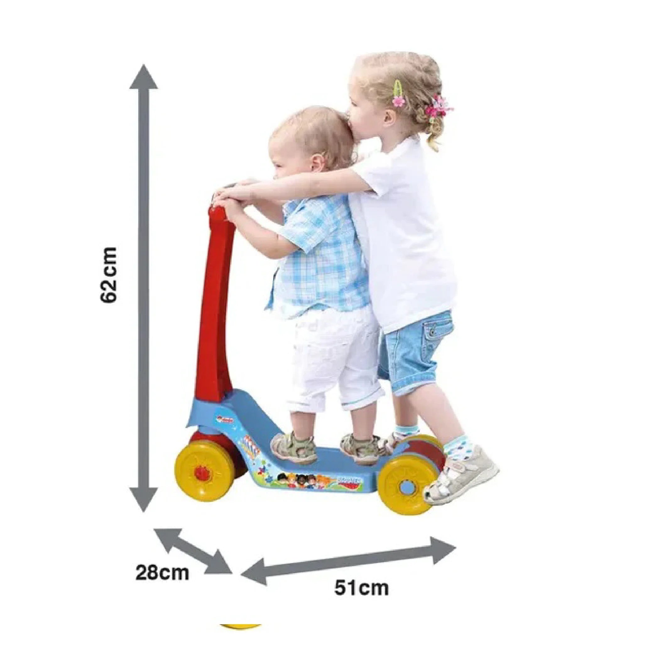 Fun 4-Wheel Scooter for Kids - Adjustable Height & Flashing Wheels!