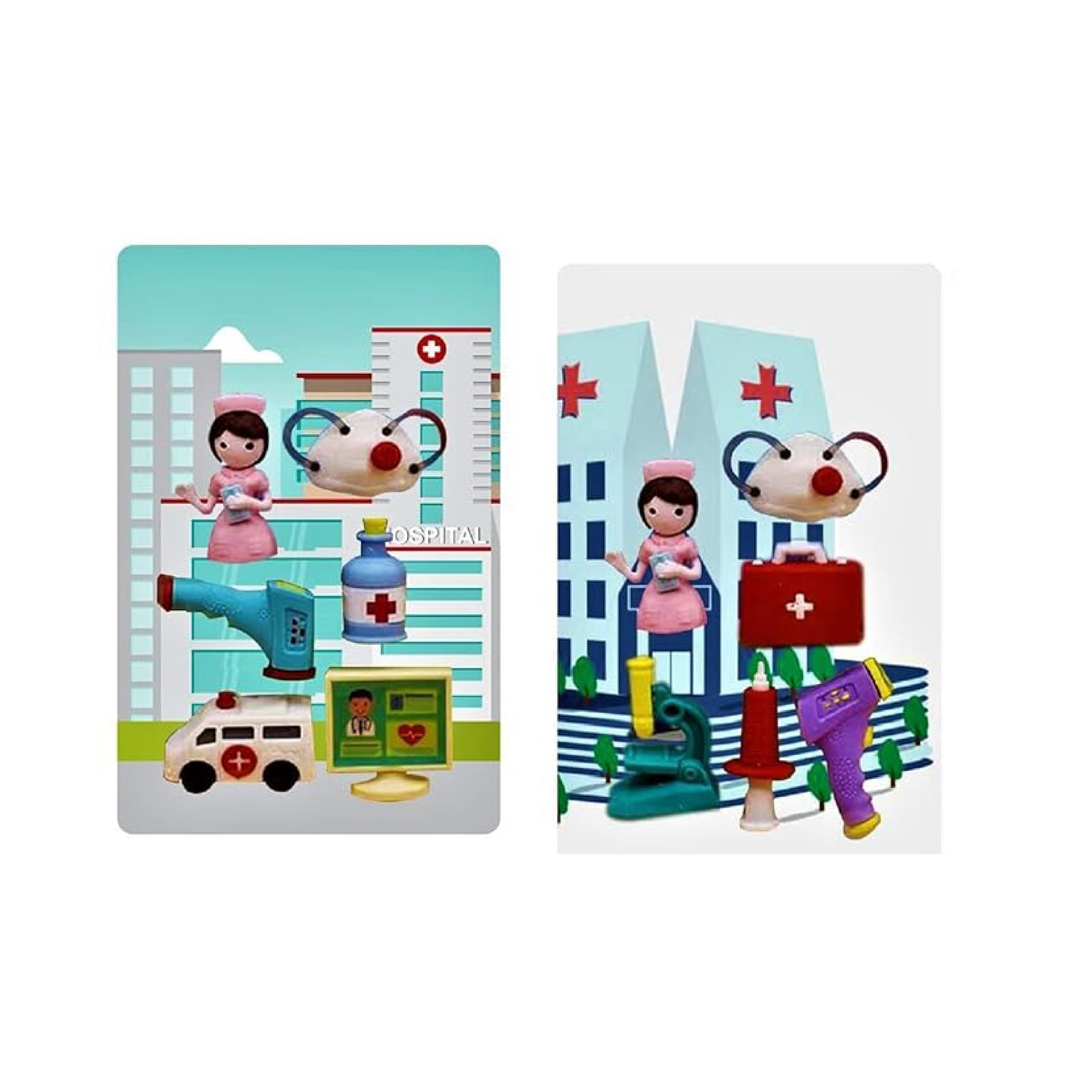 Fun Ambulance Eraser Set for Kids - Creative and Functional Stationery