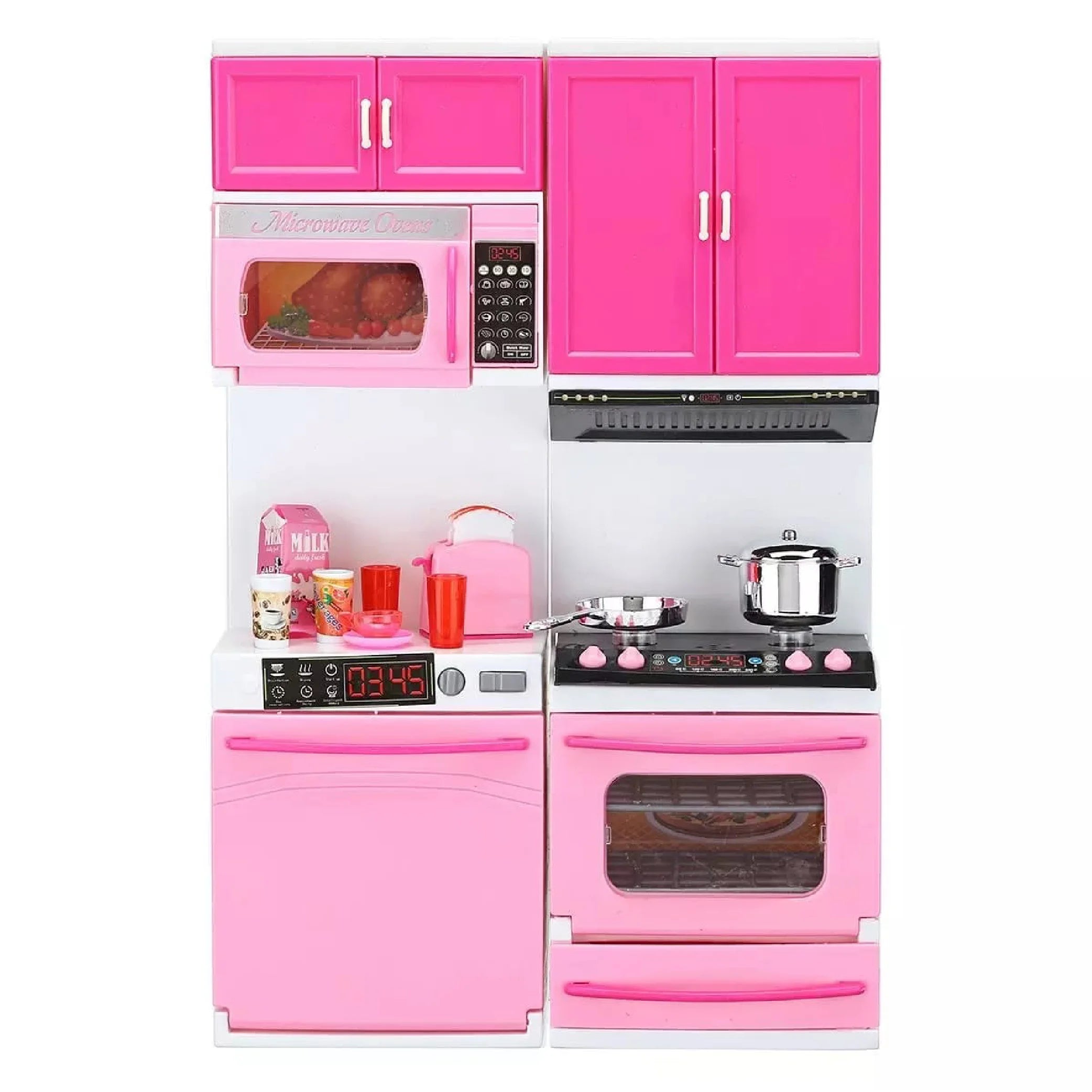 Pink Modern Kitchen Set for Kids – Fun Pretend Play Cooking Set