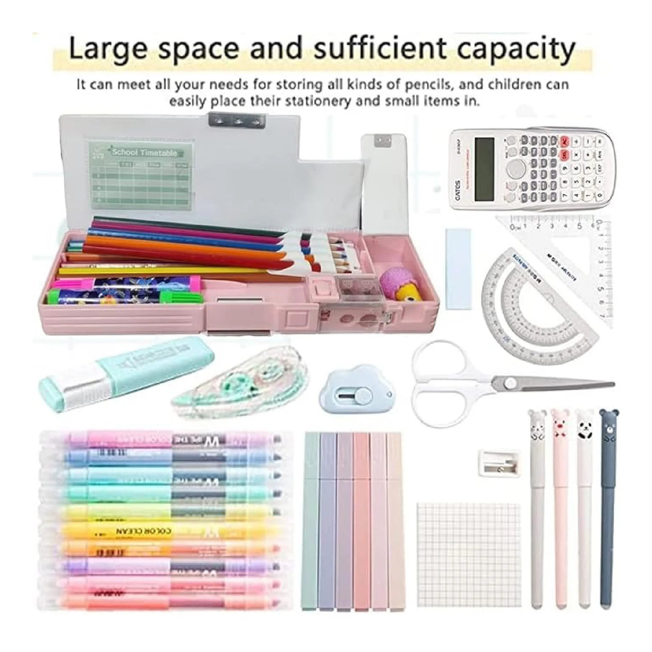 Unicorn Translucent Magnet Pencil Box – Fun & Functional Pencil Case!