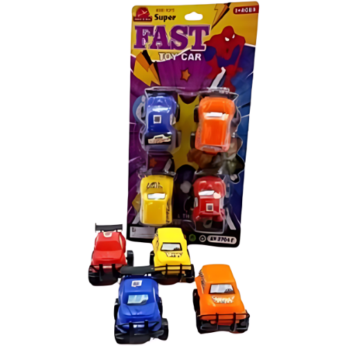 4-Pack Mini Jeep Playset Toy For Kids