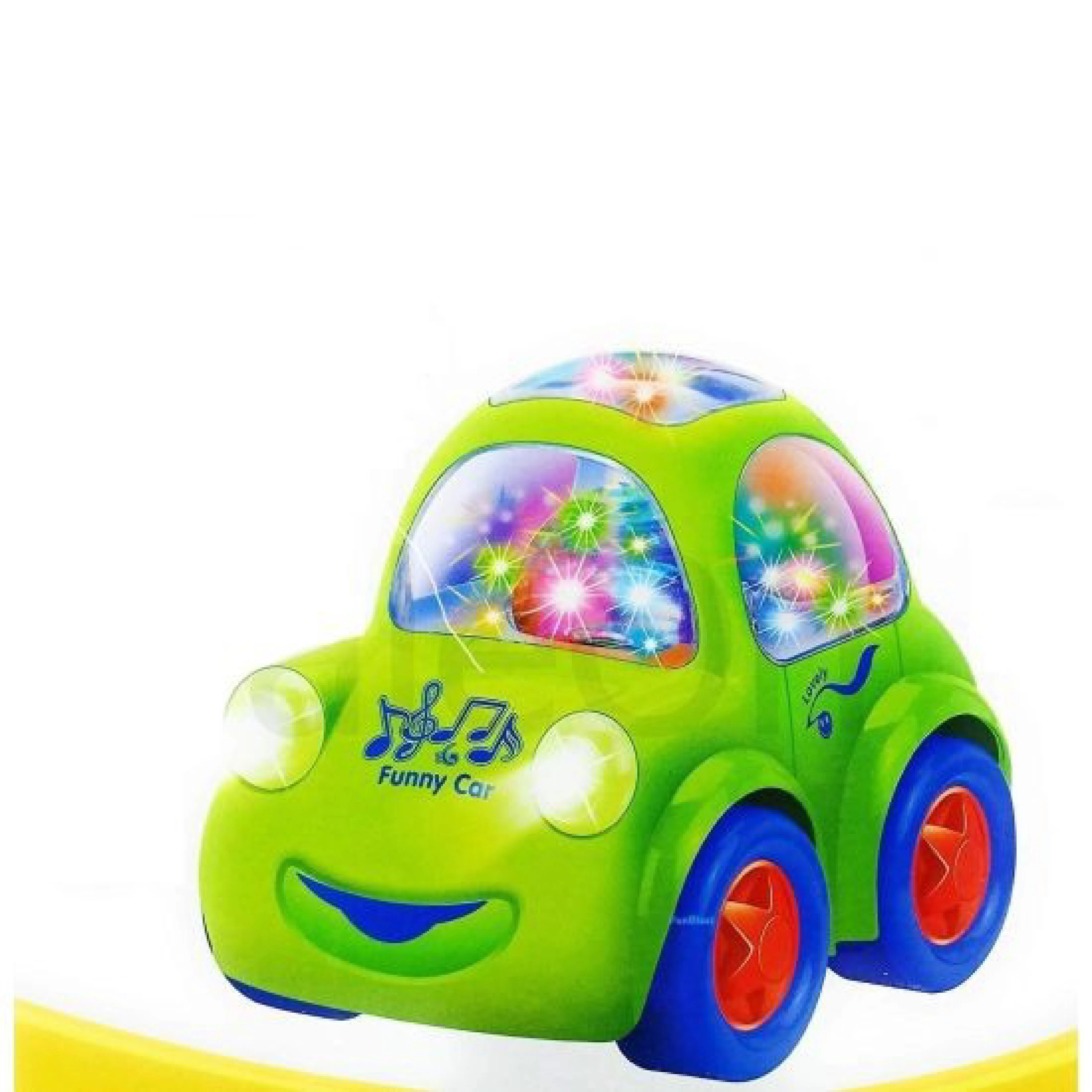 Bump and Go Funny Car - Interactive Toy with Music and Flashing Lights