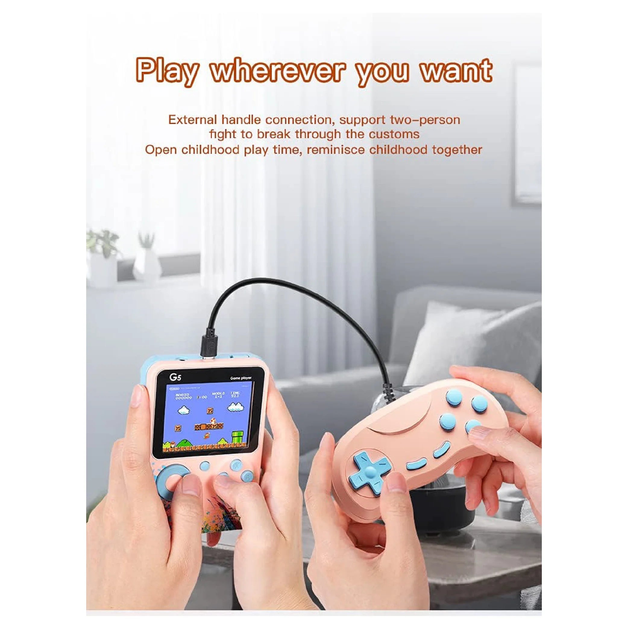 G5 Retro Handheld Game Console – 500 Games & TV Support