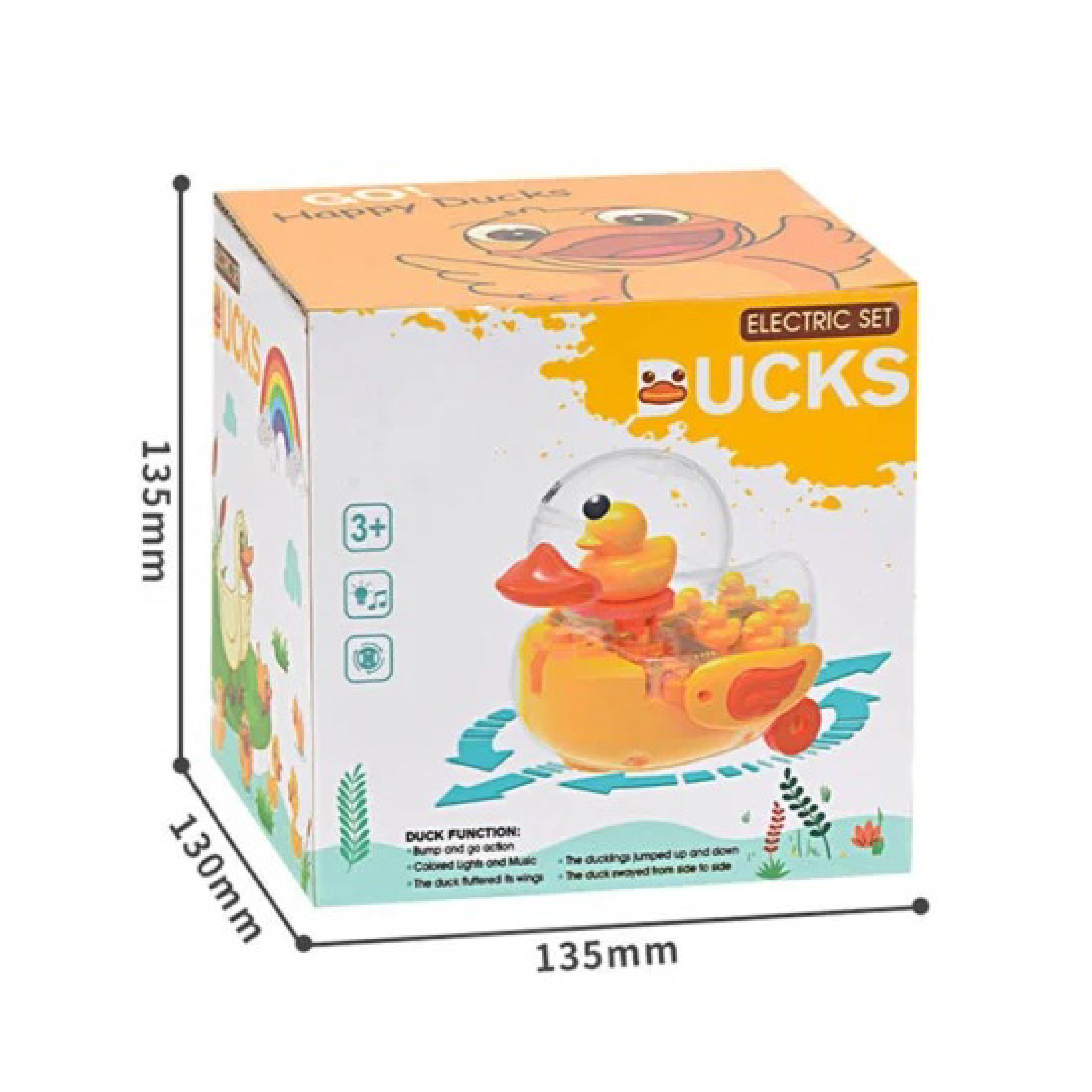 Gear Duck Interactive Toy with Lights, Music, and Speed Adjustment