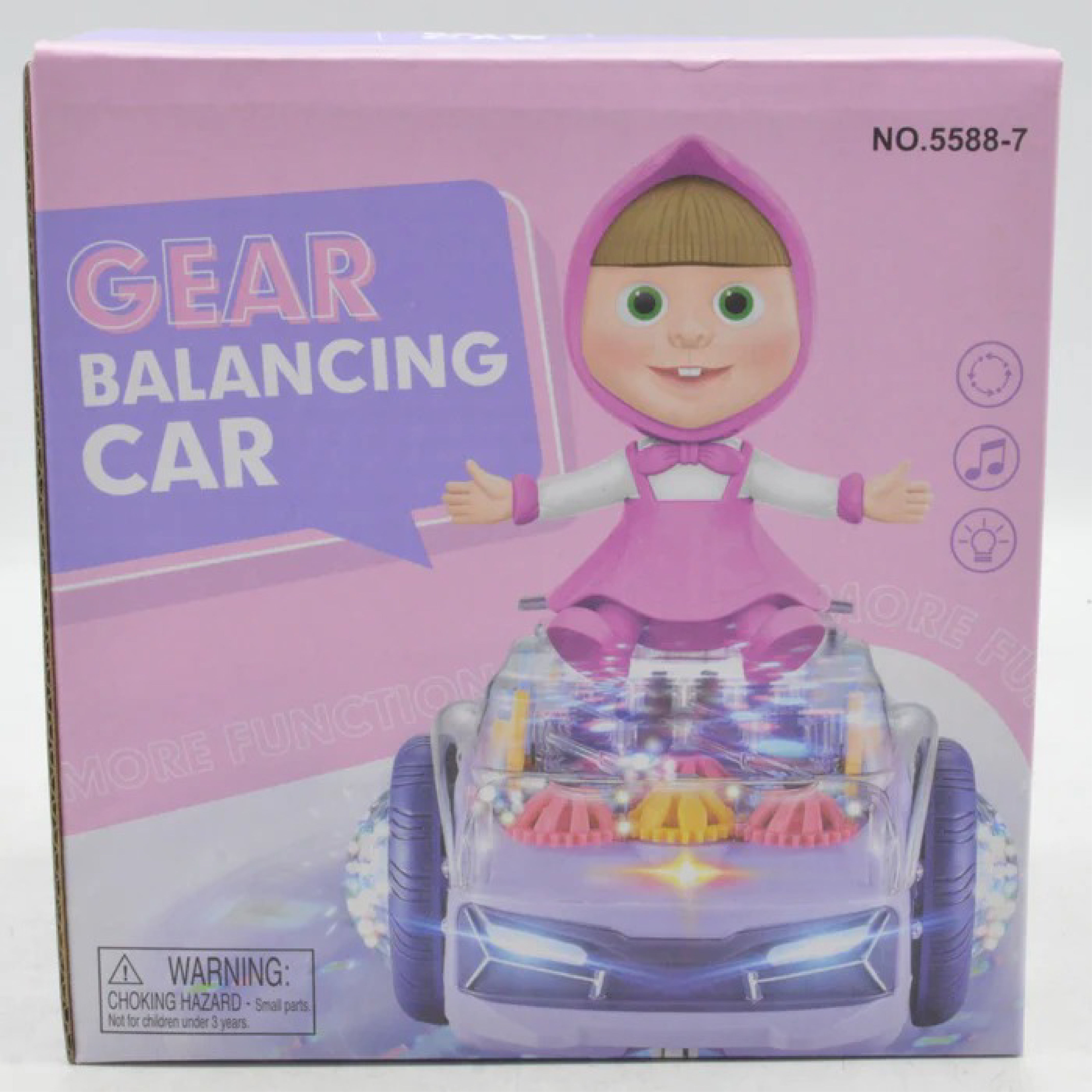 Gear Balance Doll 5588-7 - Masha Gear Balancing Car with Light & Music