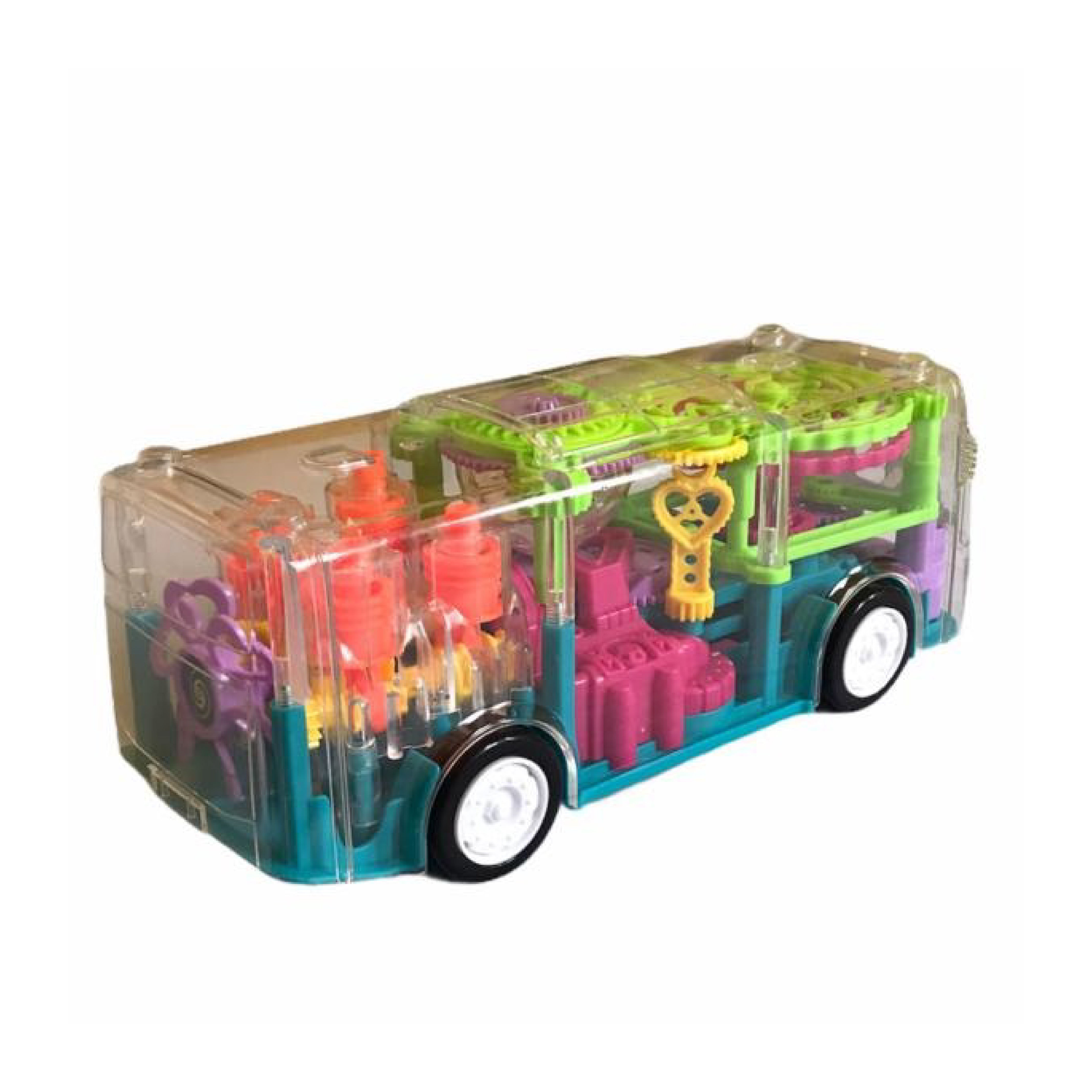 Gear Light Bus with Electric Function, Music, and Mechanical Gears