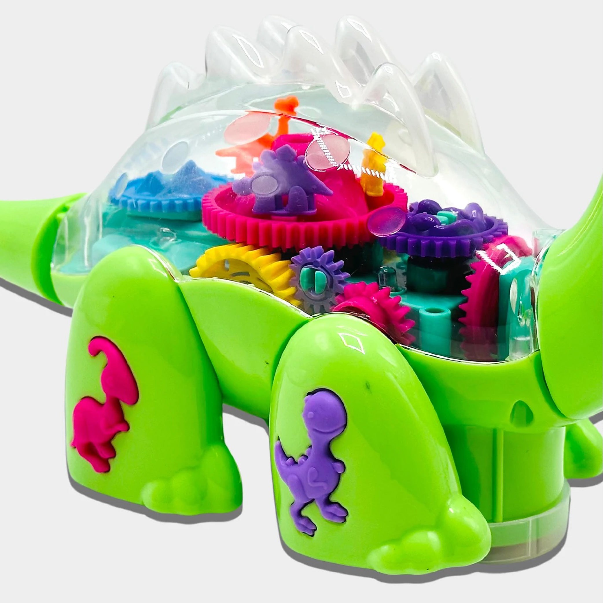 Gear Dinosaur Toy with Moving Gears, Lights, and Sound