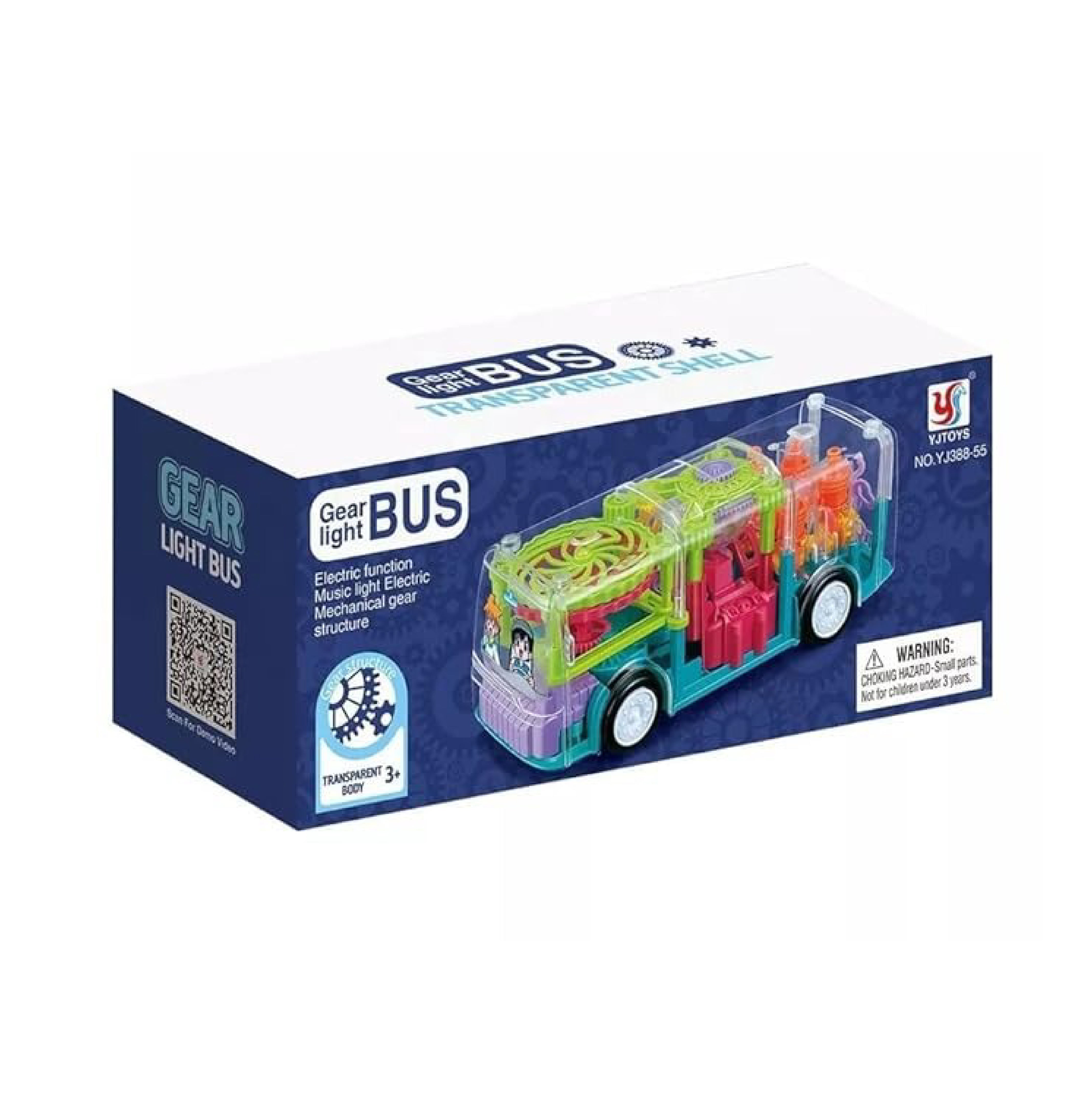 Gear Light Bus with Electric Function, Music, and Mechanical Gears