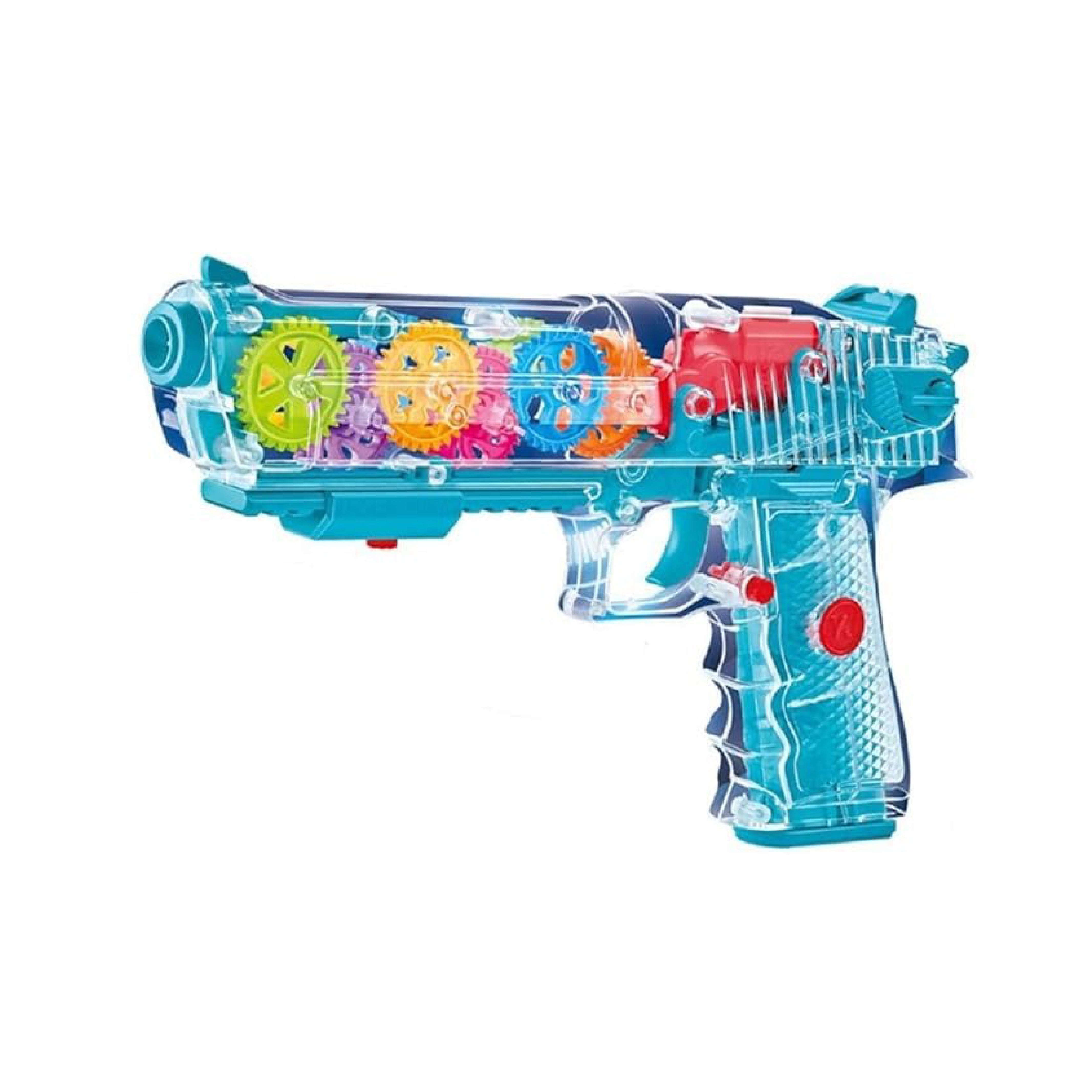 Gear Light Gun - Transparent Pistol Toy with Lights and Music