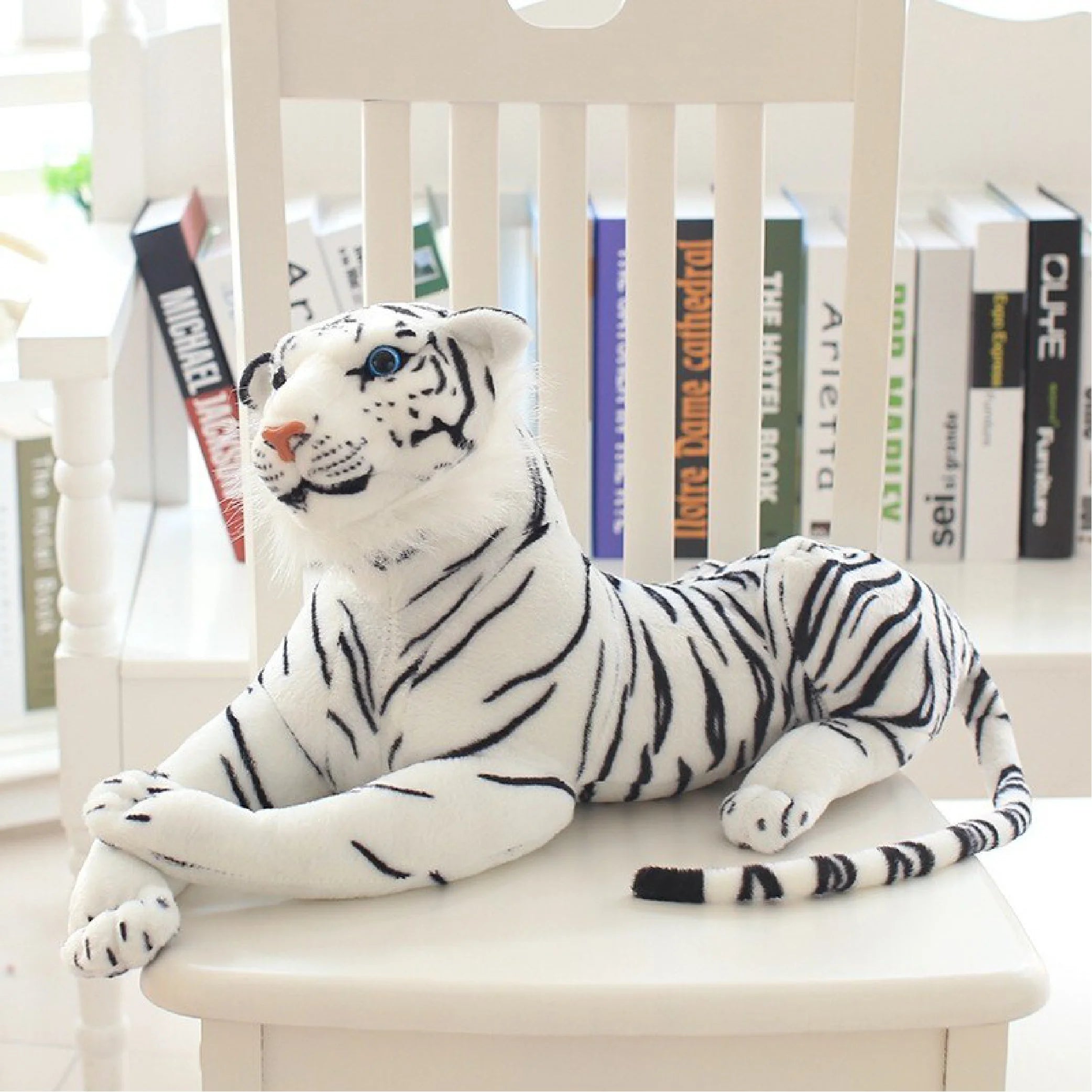 Giant Plush White Tiger Doll - Huge Simulation Toy