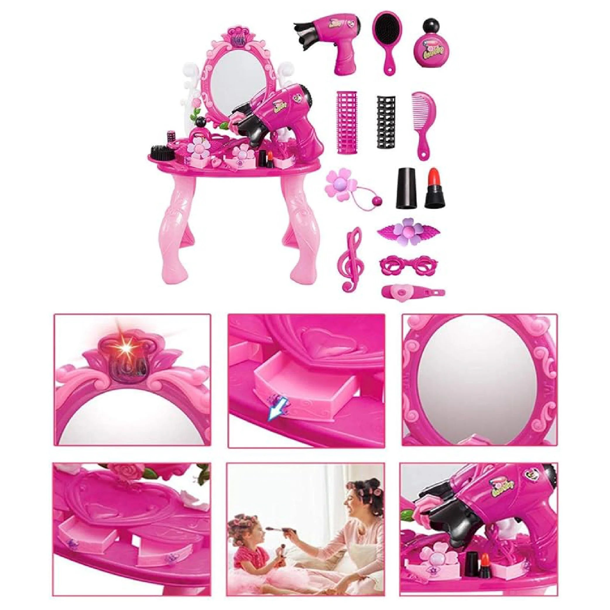 Glamour Mirror & Dressing Table Set – Perfect Playset for Little Princesses!