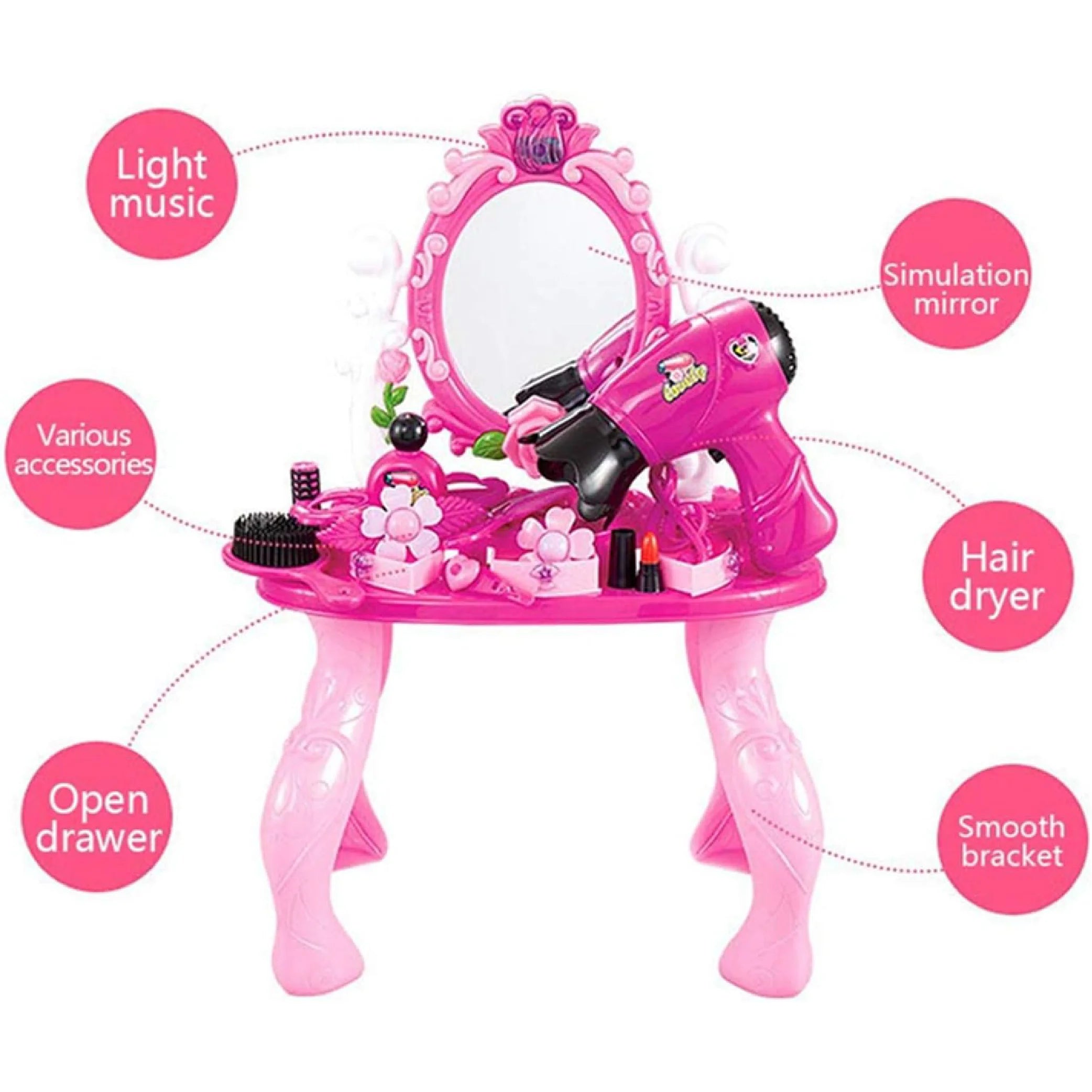 Glamour Mirror & Dressing Table Set – Perfect Playset for Little Princesses!