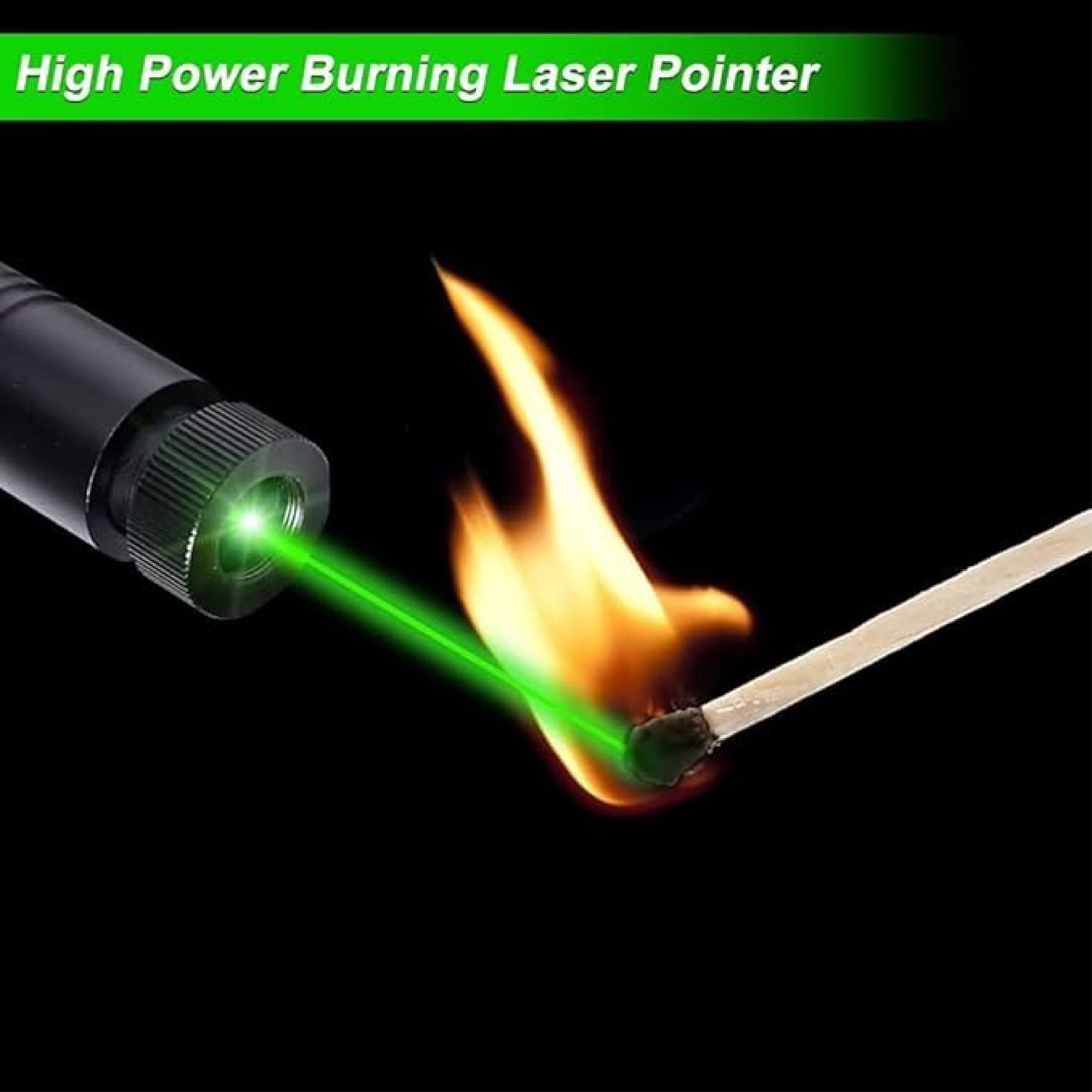 High-Power Green Laser Pointer with Long Range & Charging Capabilities