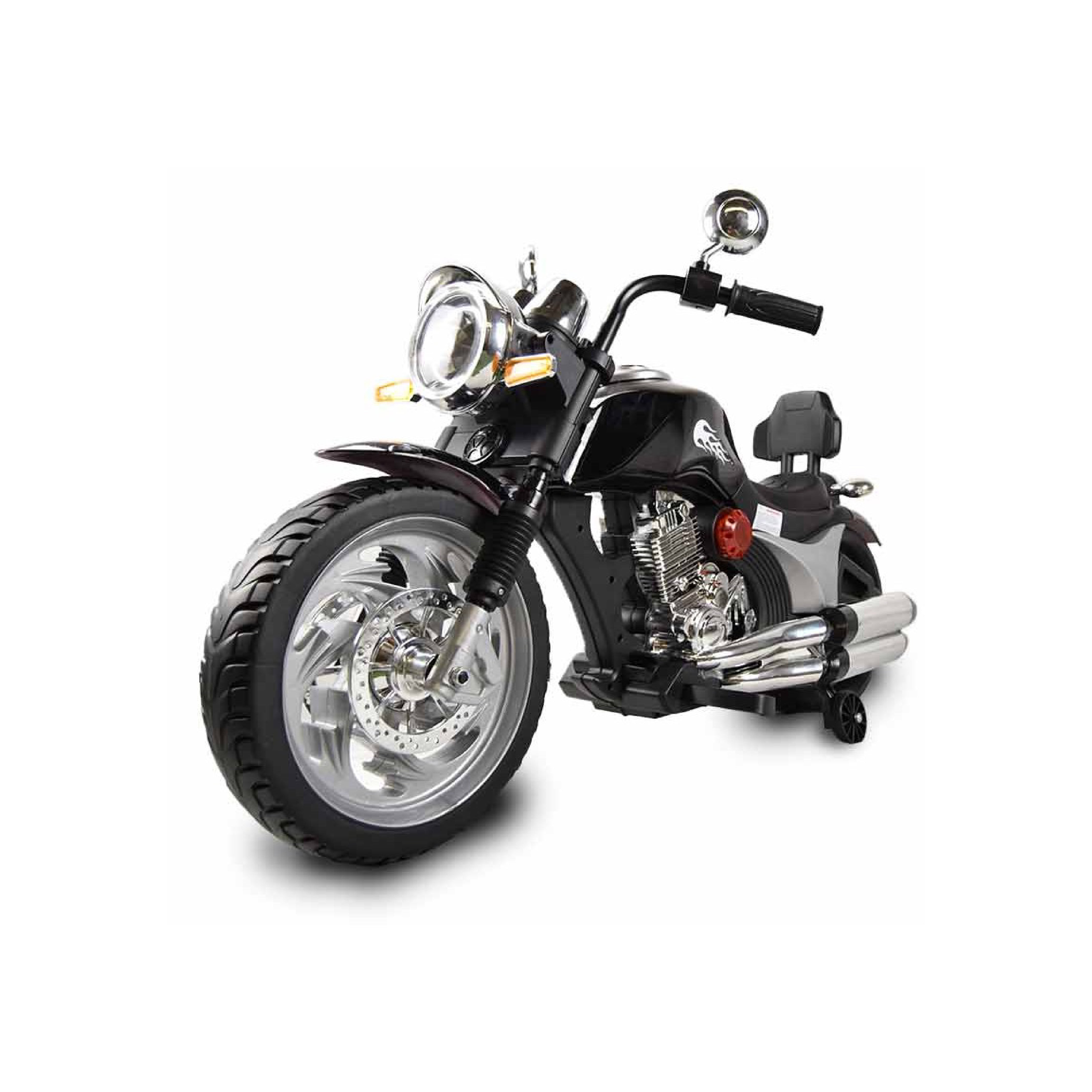 Battery Operated Ride-On Harley Davidson Bike – LED Headlights, Music, and Training Wheels