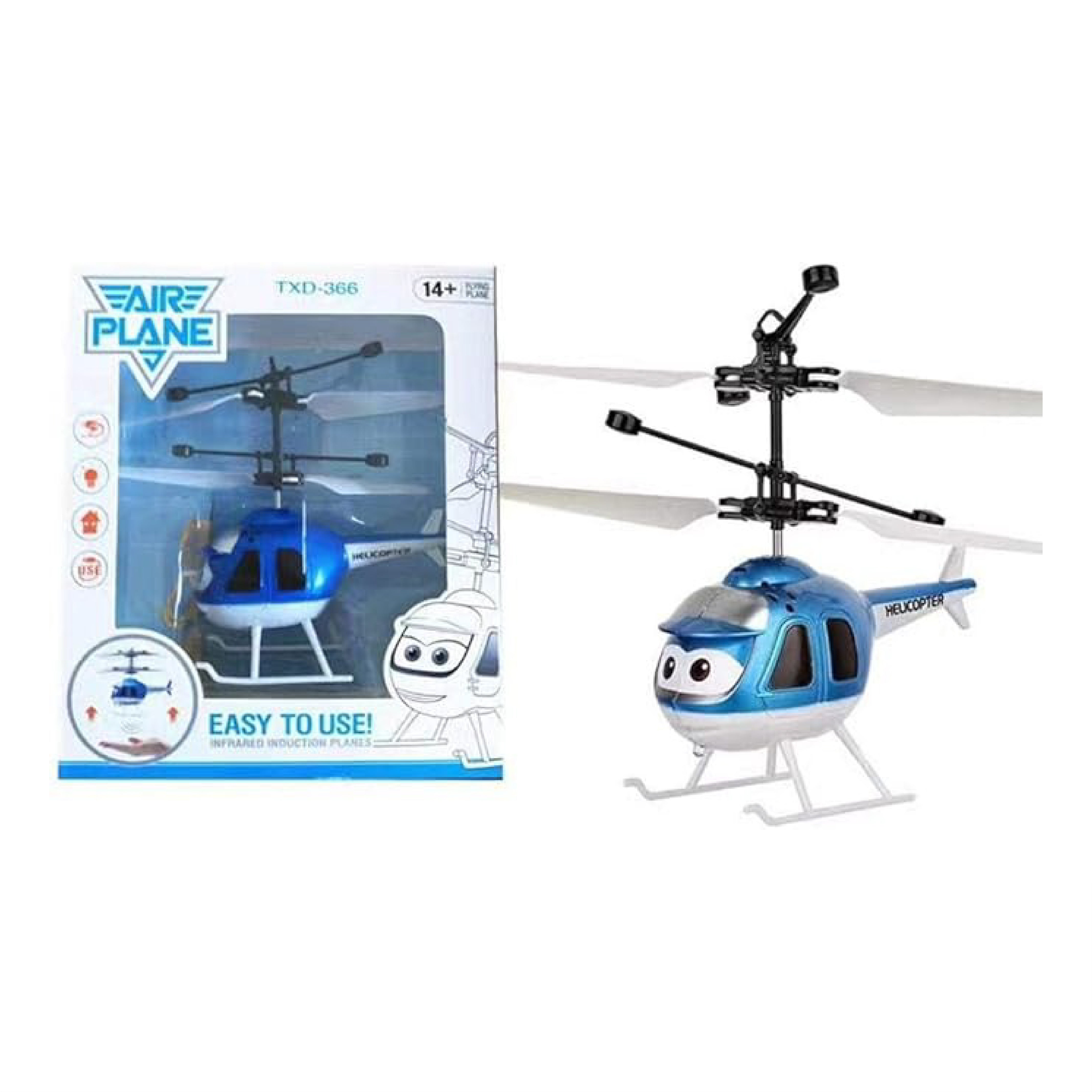 Hand Sensor Helicopter – Automatic Flying Toy with Induction Launcher