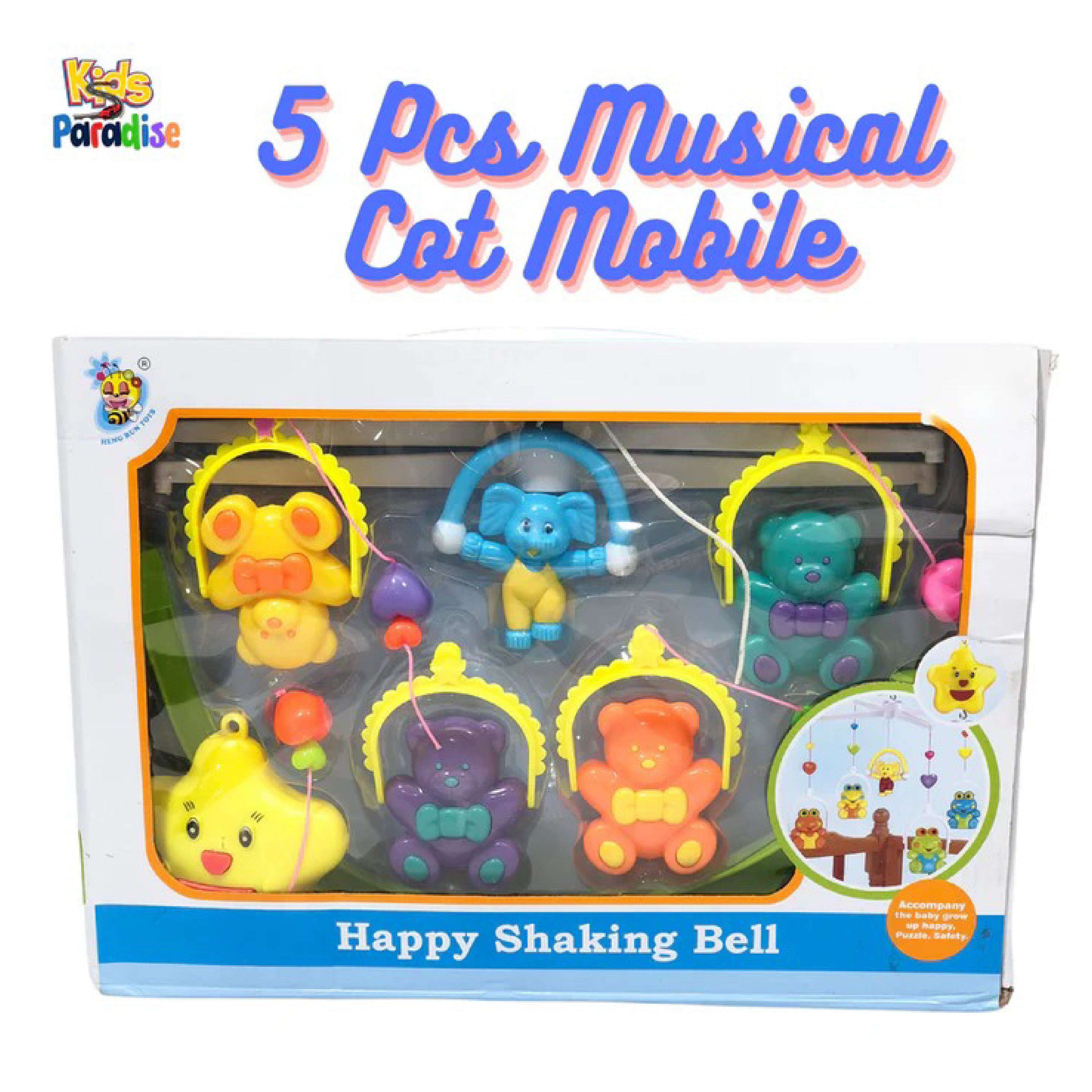 Happy Shaking Bell – Educational Music Bedside Crib Toy for Babies