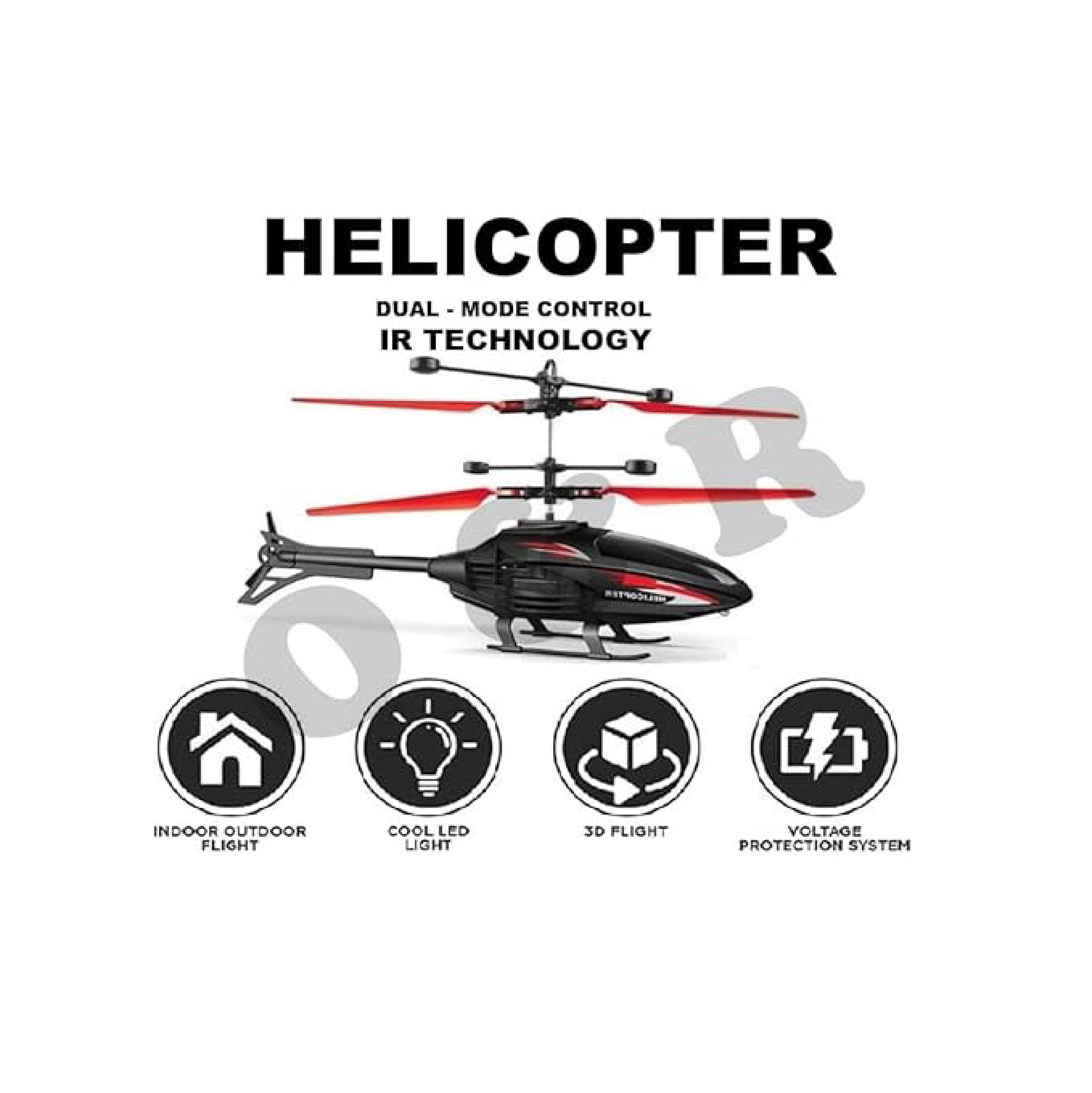 Helicopter Sensor + Remote Control – Intelligent Hand Induction Flying Toy with LED Lights