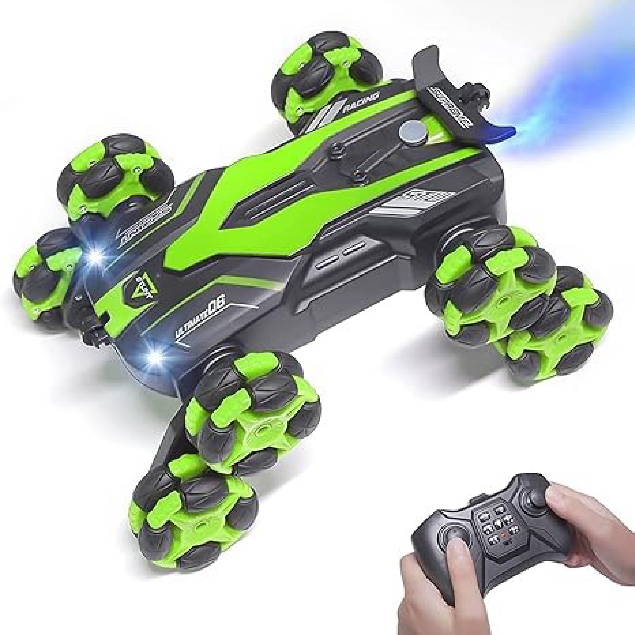 High-Speed Stunt RC Car with 360° Rotation, Drift Wheels, and LED Lights