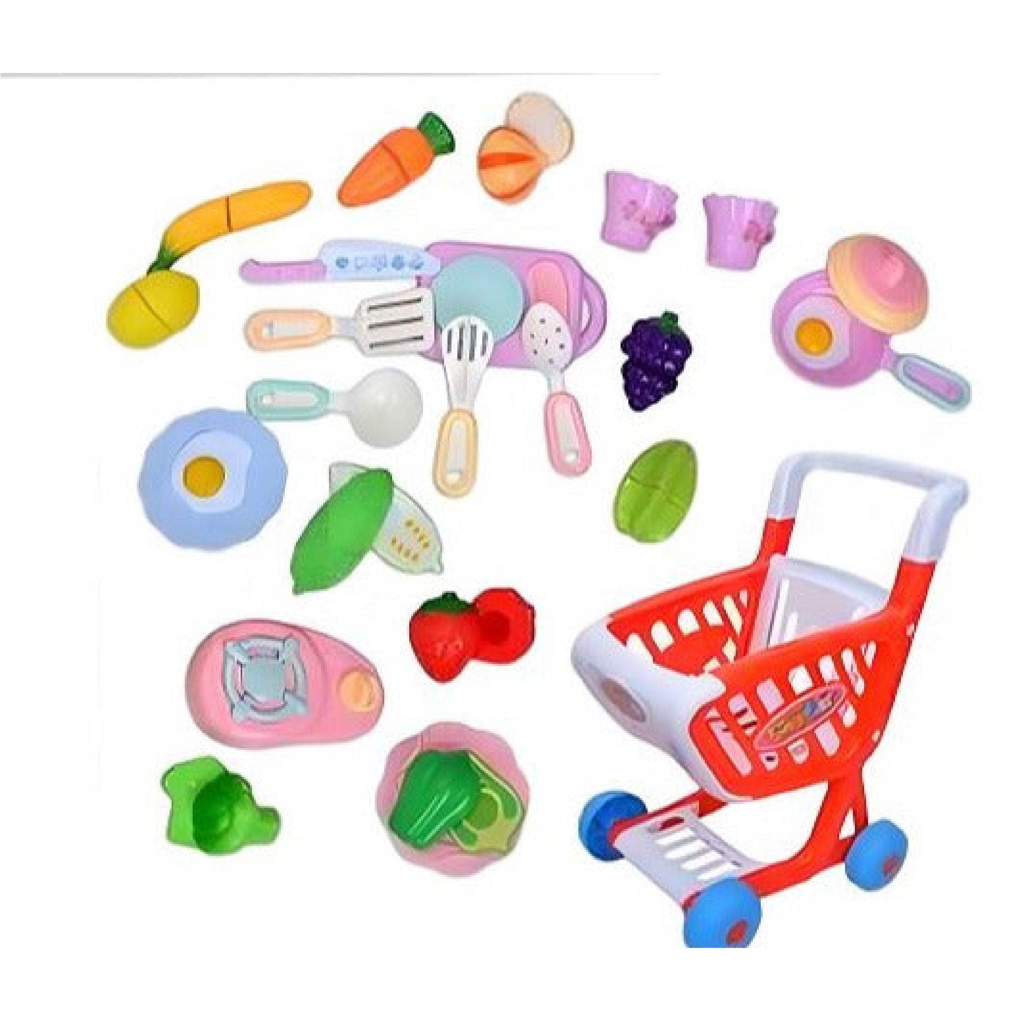 Home Supermarket Play Set for Kids – 31-Piece Shopping Experience