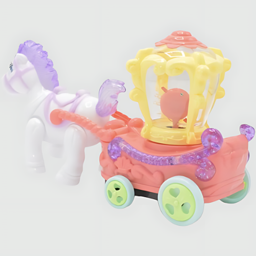 Horse Cartoon Carriage with Light & Sound