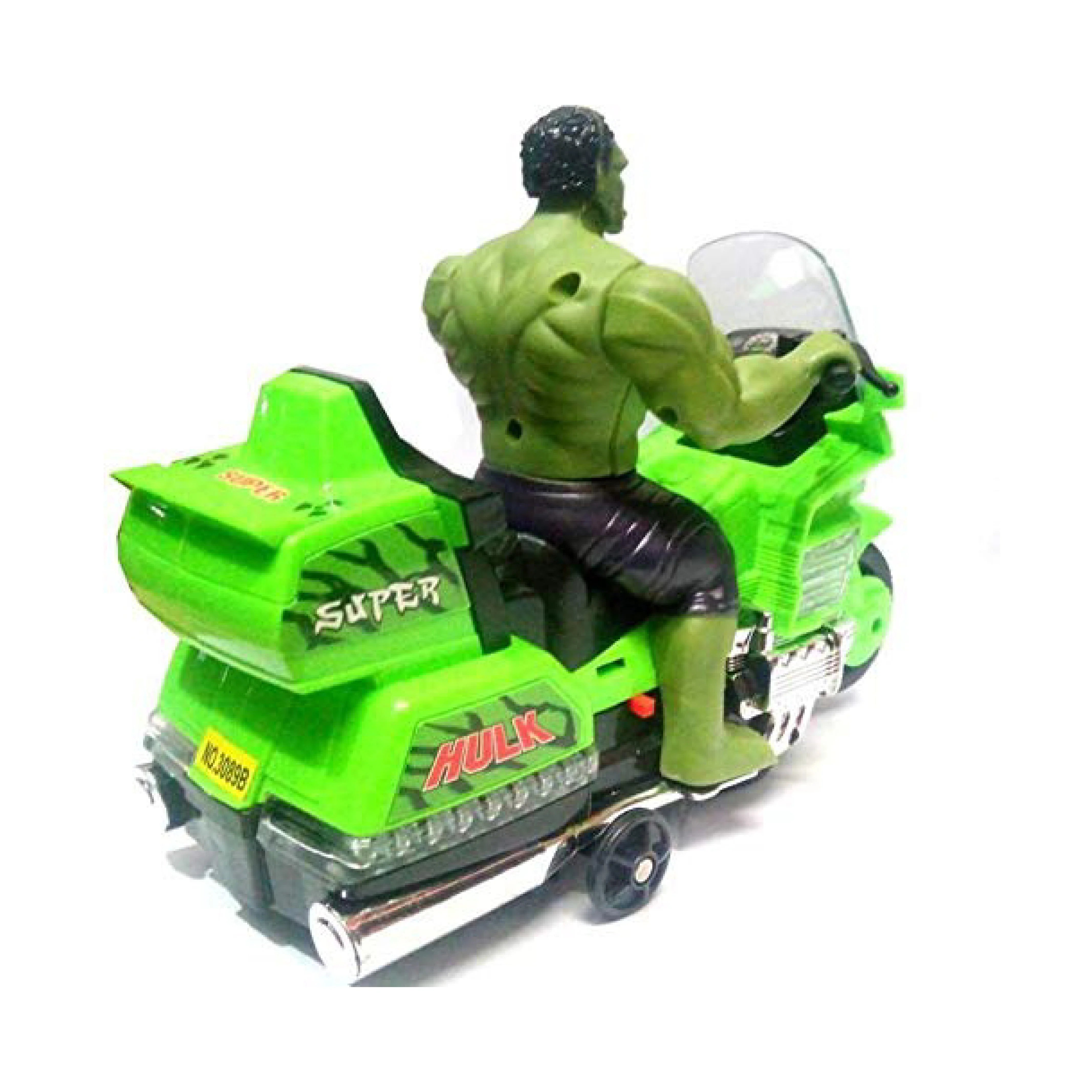 Hulk Bike Toy with 3D Lights and Music - Bump and Go Action for Kids, Limited Edition