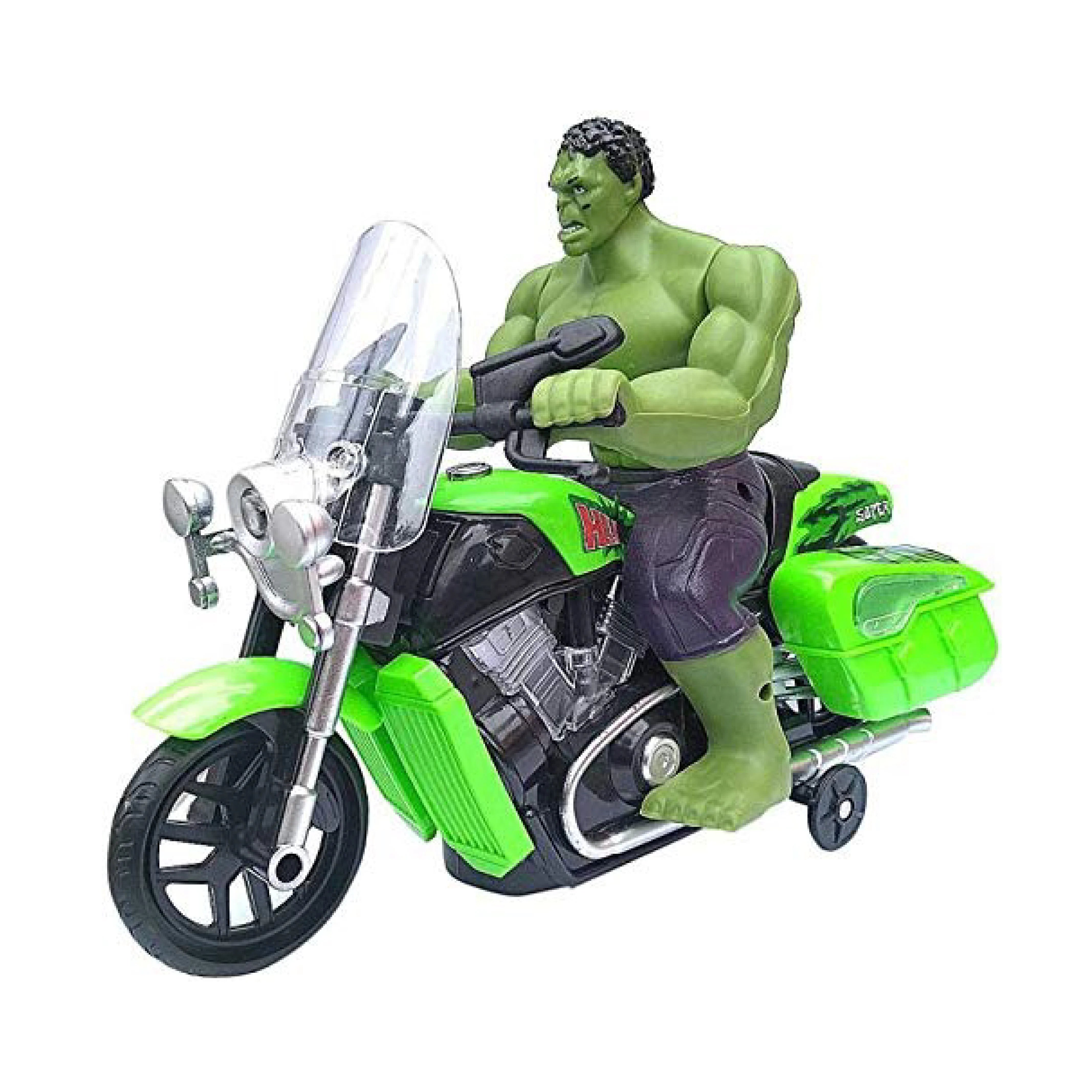 Hulk Bike Toy with 3D Lights and Music - Bump and Go Action for Kids, Limited Edition