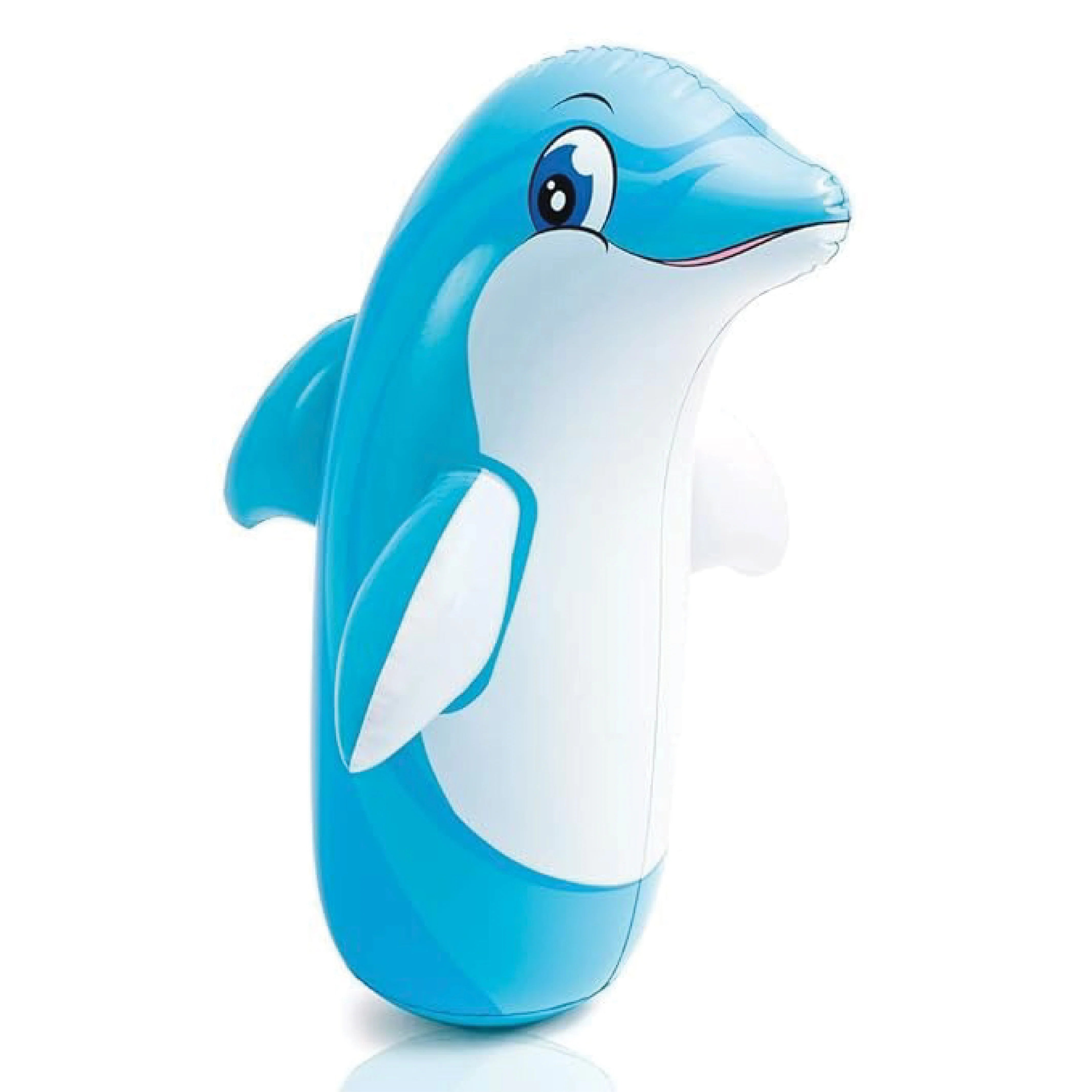 INTEX 3D Bop Bag Dolphin Inflatable Punching Bag Toy for Kids