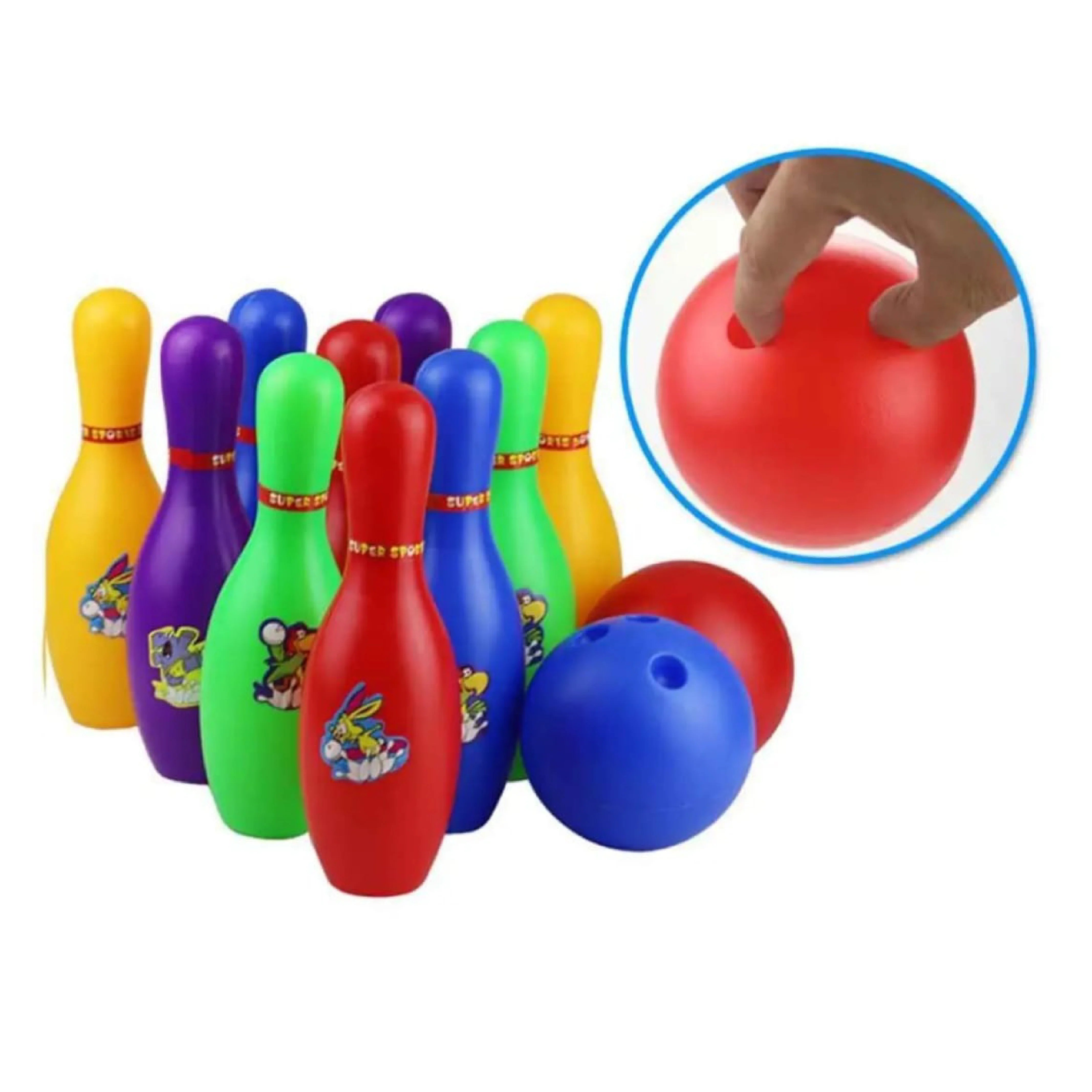 Deluxe Bowling Game for Kids – Indoor/Outdoor Fun with 6 Pins and 2 Balls