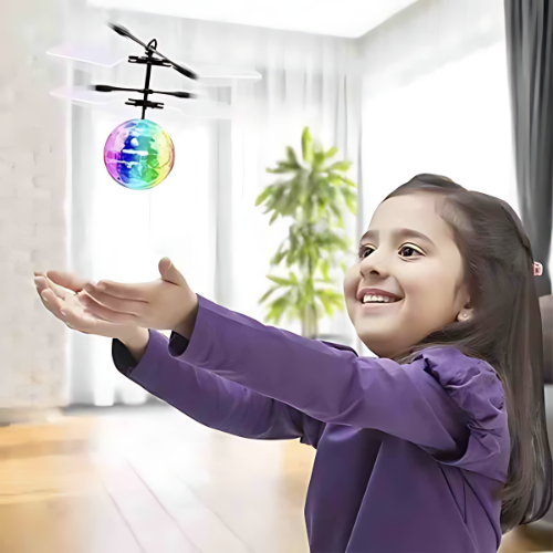 Infrared Induction Flying Ball Toy – LED Light Up Hand Controlled Helicopter Ball