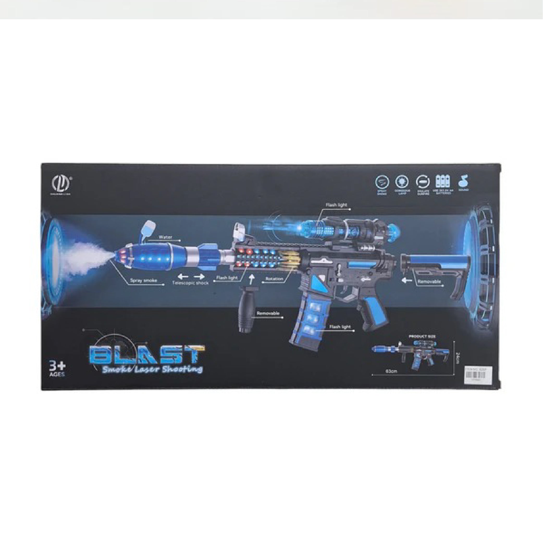 Interactive Blast Toy Gun with Flash Light & Smoke Effect