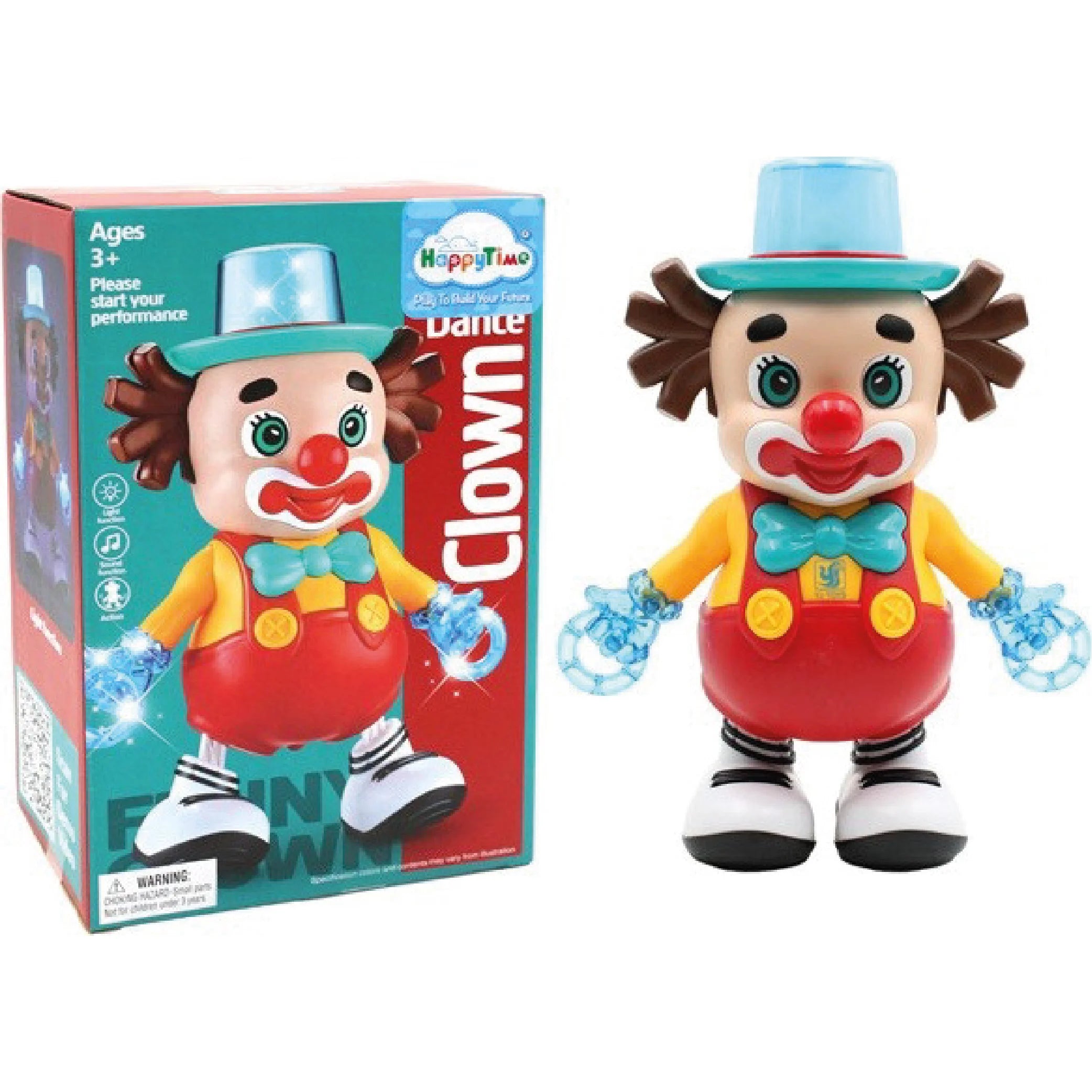 Interactive Dancing Clown Toy with Music & LED Lights – Age 3+