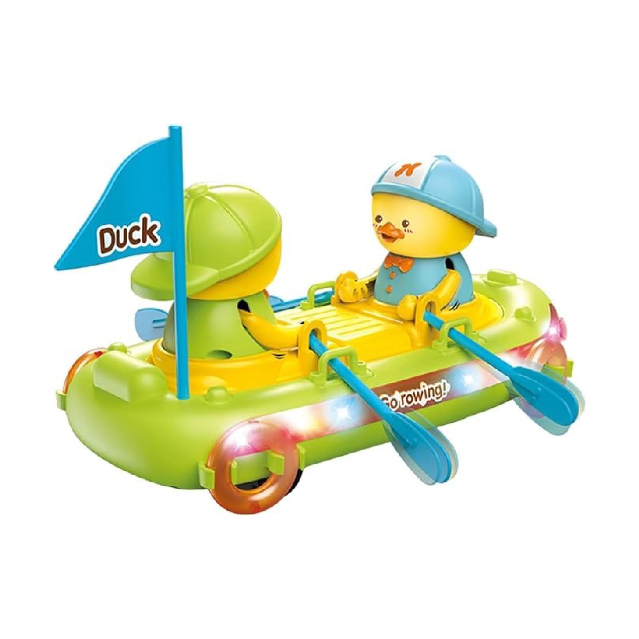 Bump and Go Duck Boat Toy – Interactive Sensory Development Toy with Lights and Music