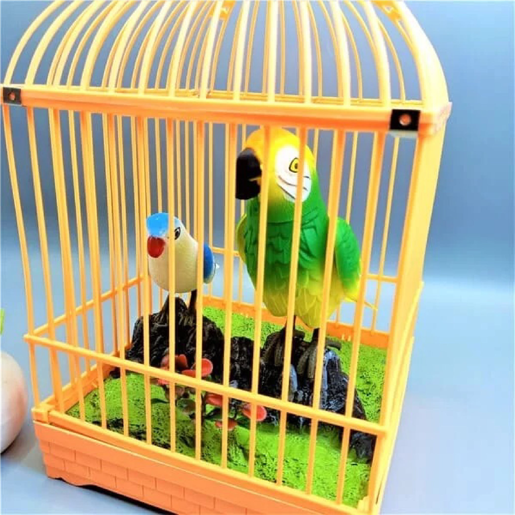 Interactive Singing Parrot Toy in Bird Cage for Kids