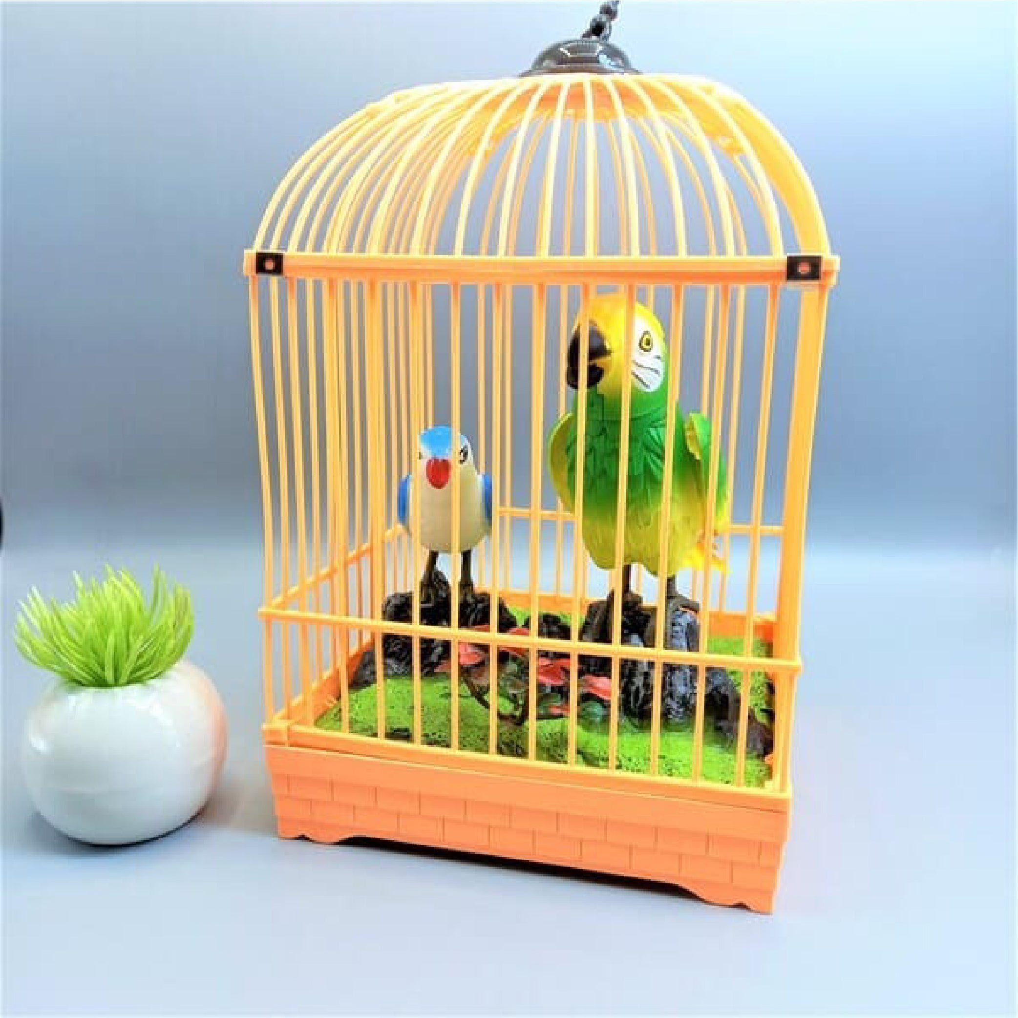 Interactive Singing Parrot Toy in Bird Cage for Kids