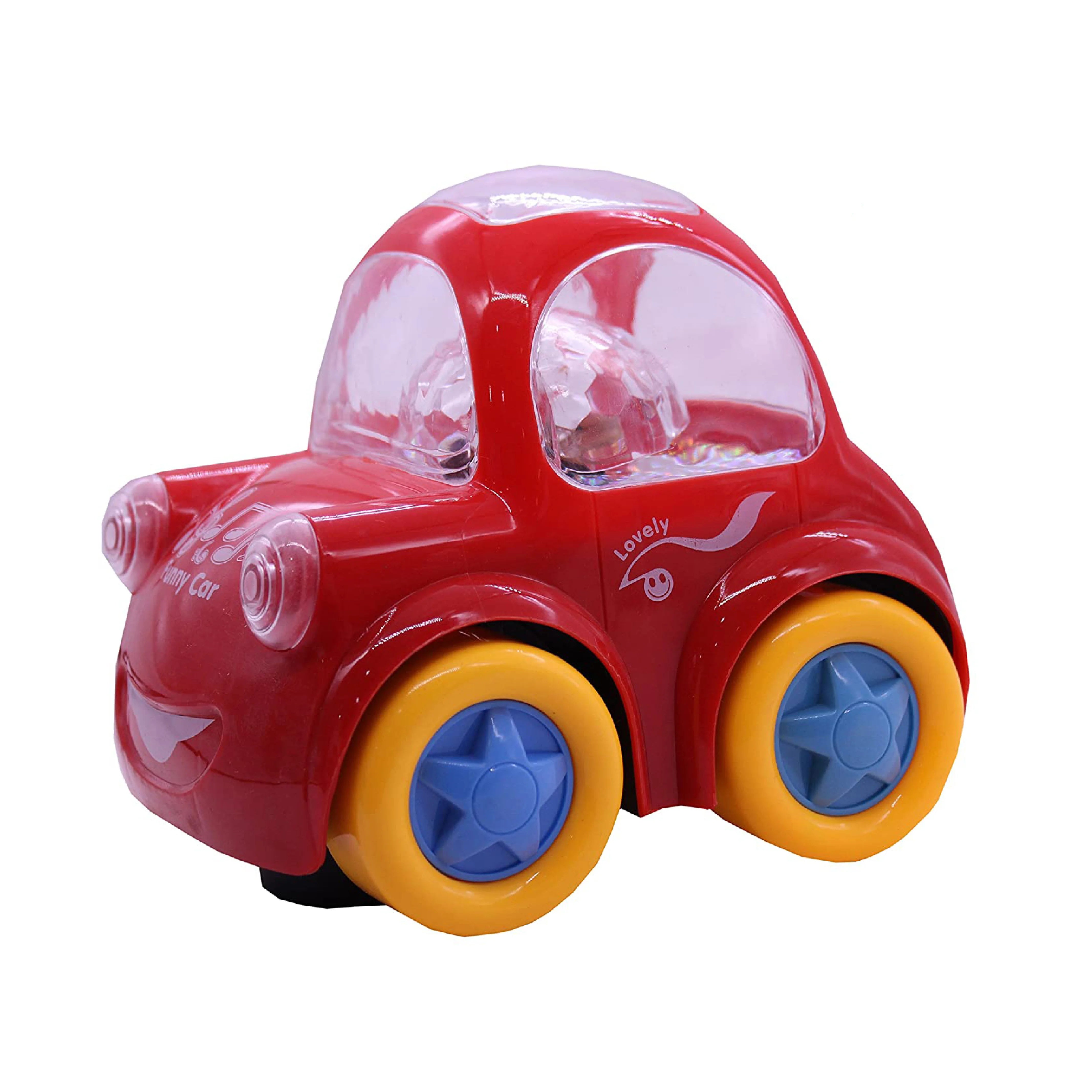 Bump and Go Funny Car - Interactive Toy with Music and Flashing Lights