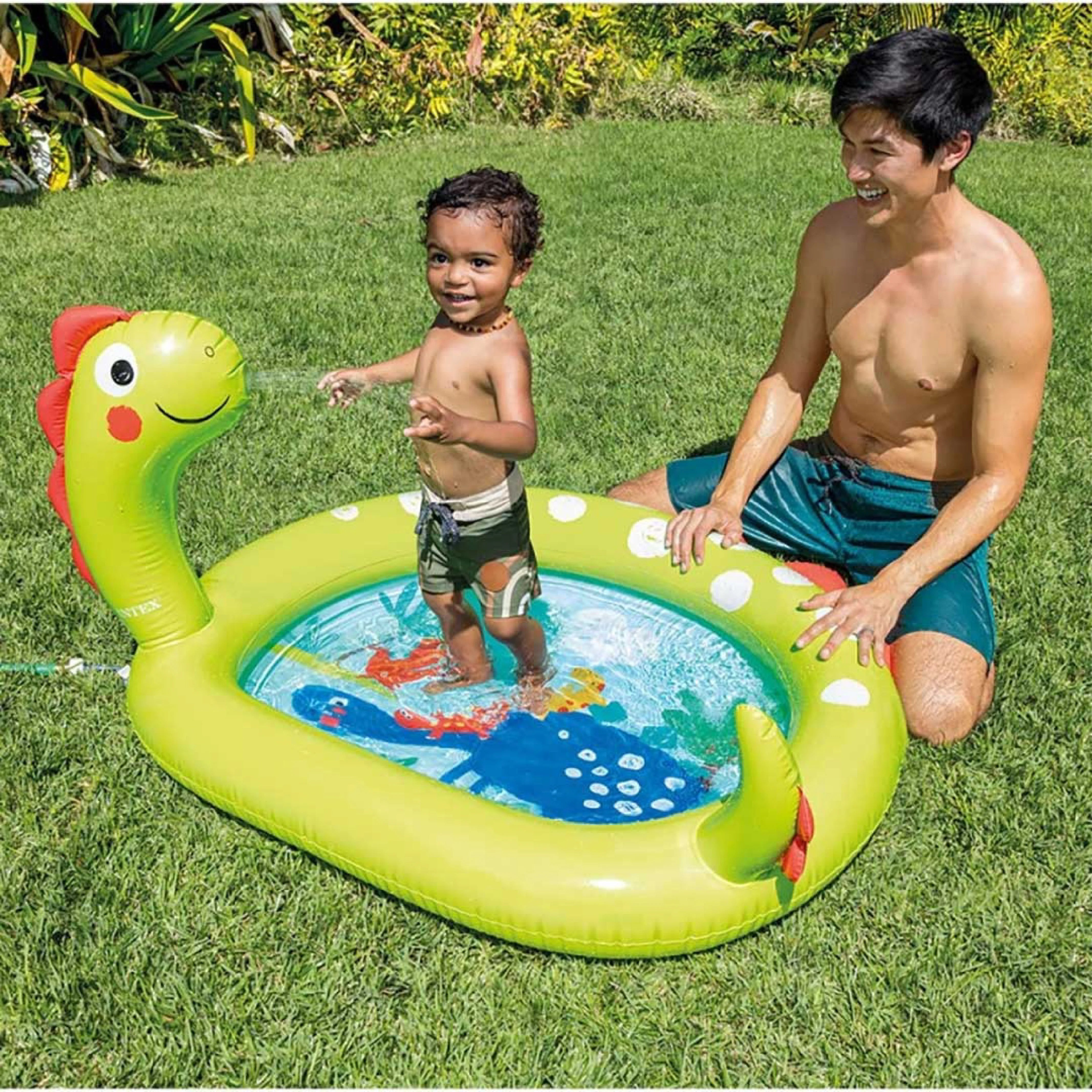 Intex 4 Ft Dinosaur Inflatable Pool 58437 - Fun Fountain for Kids