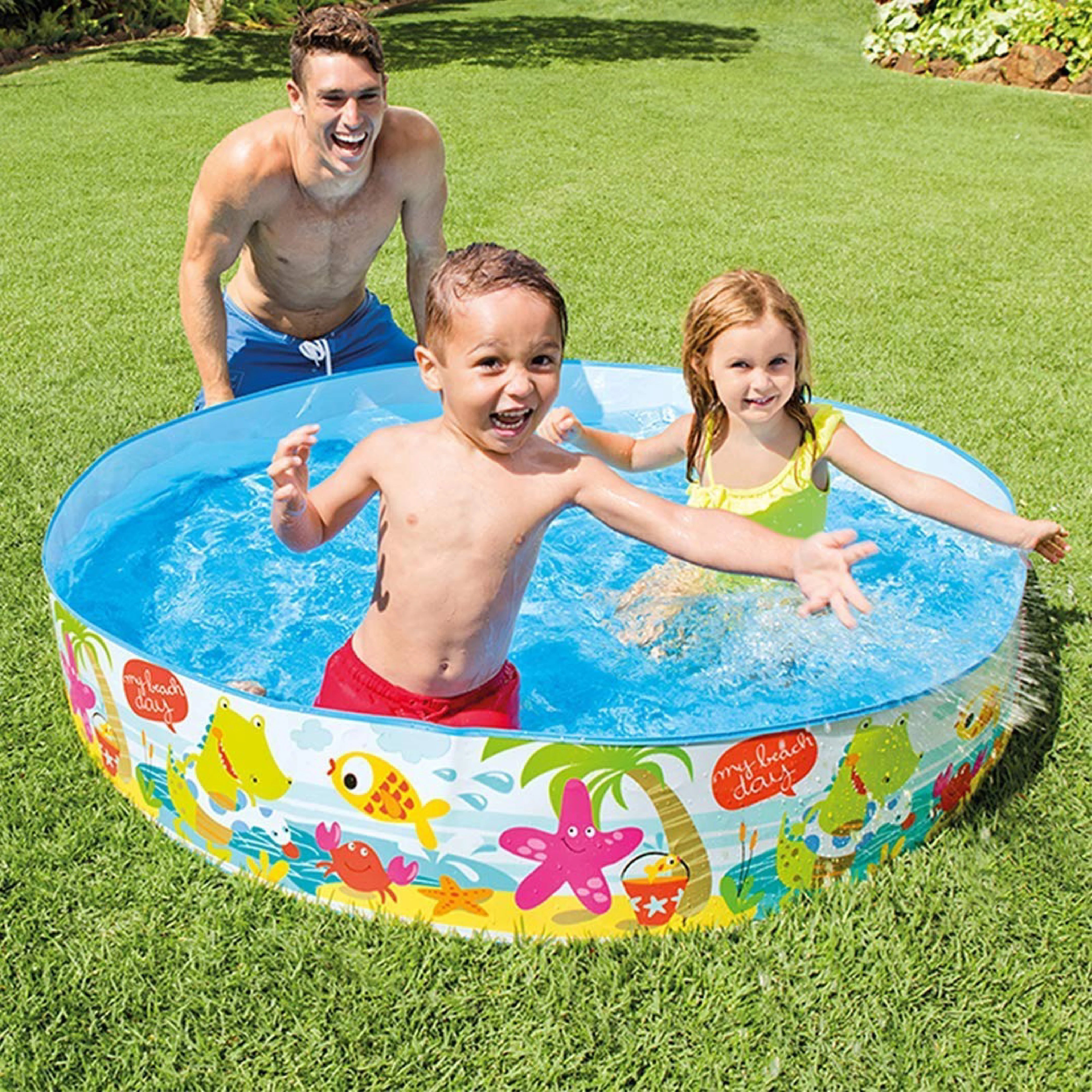 Intex 8 Ft Inflatable Kiddie Pool - Enjoyable Outdoor Fun for Kids