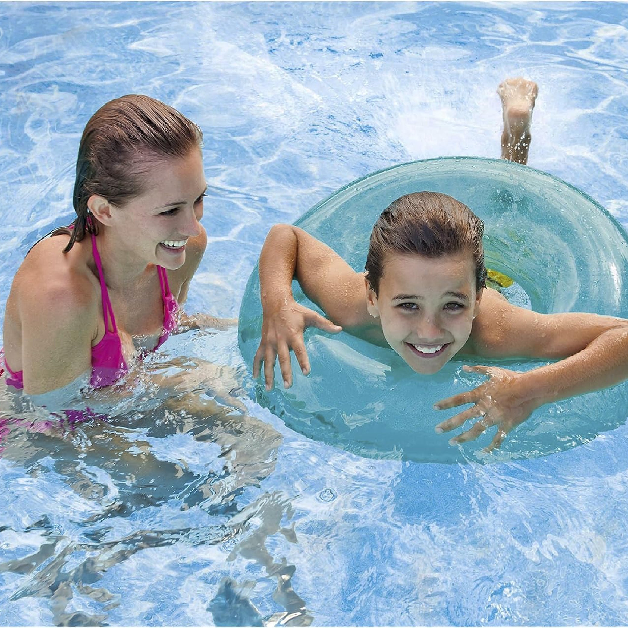 30-Inch Transparent Inflatable Swim Tube
