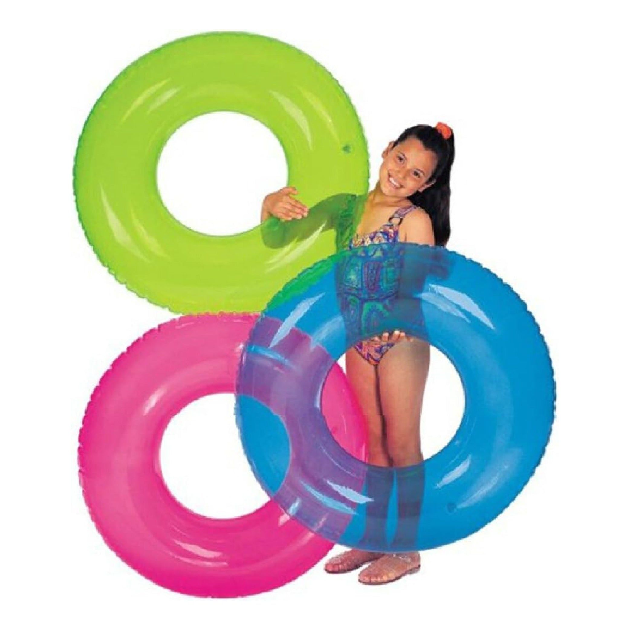 30-Inch Transparent Inflatable Swim Tube