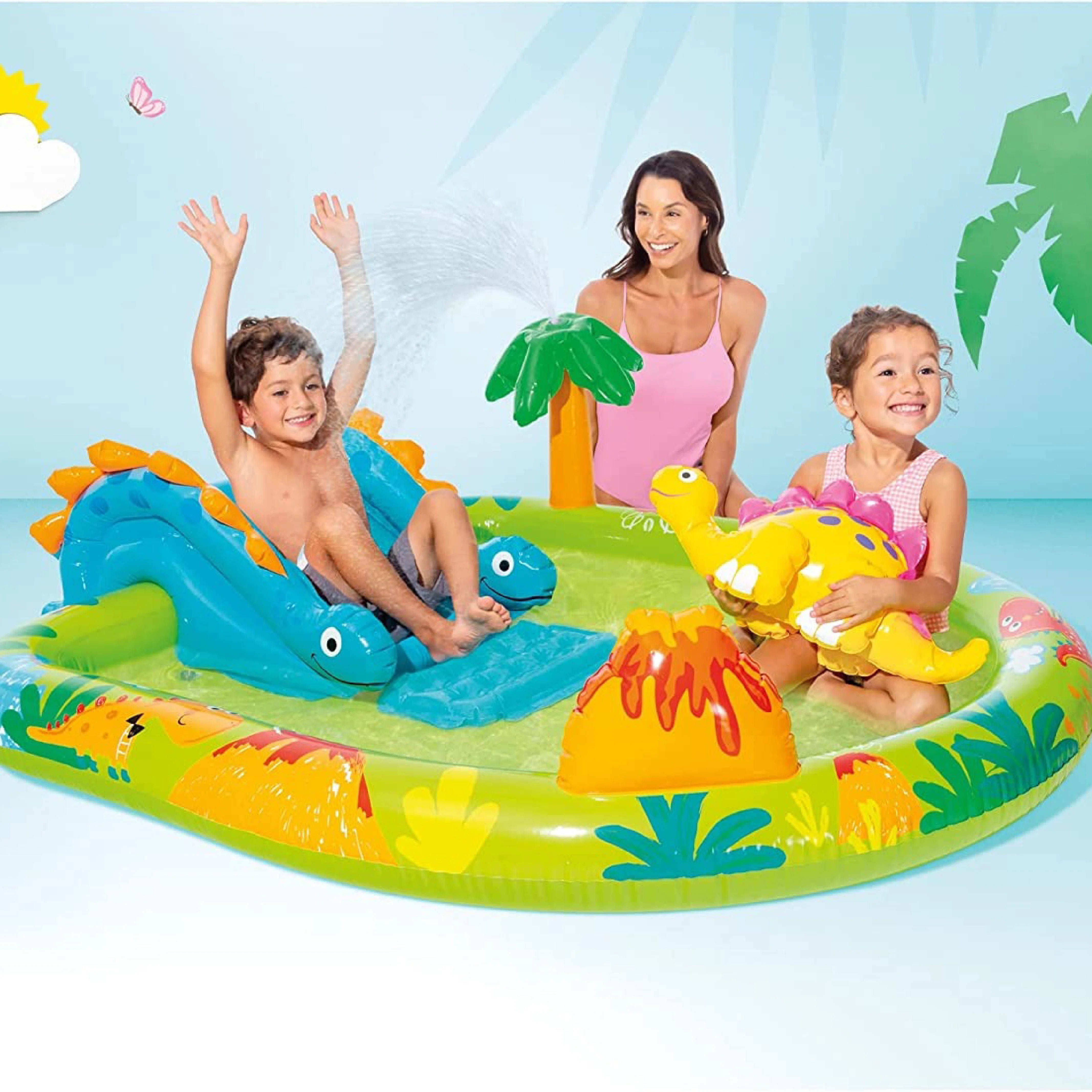 Intex Little Dino Dinosaur Themed Pool 57166 Inflatable Backyard Pla intex-little-dino-dinosaur-themed-pool-57166-inflatable-backyard-pla
