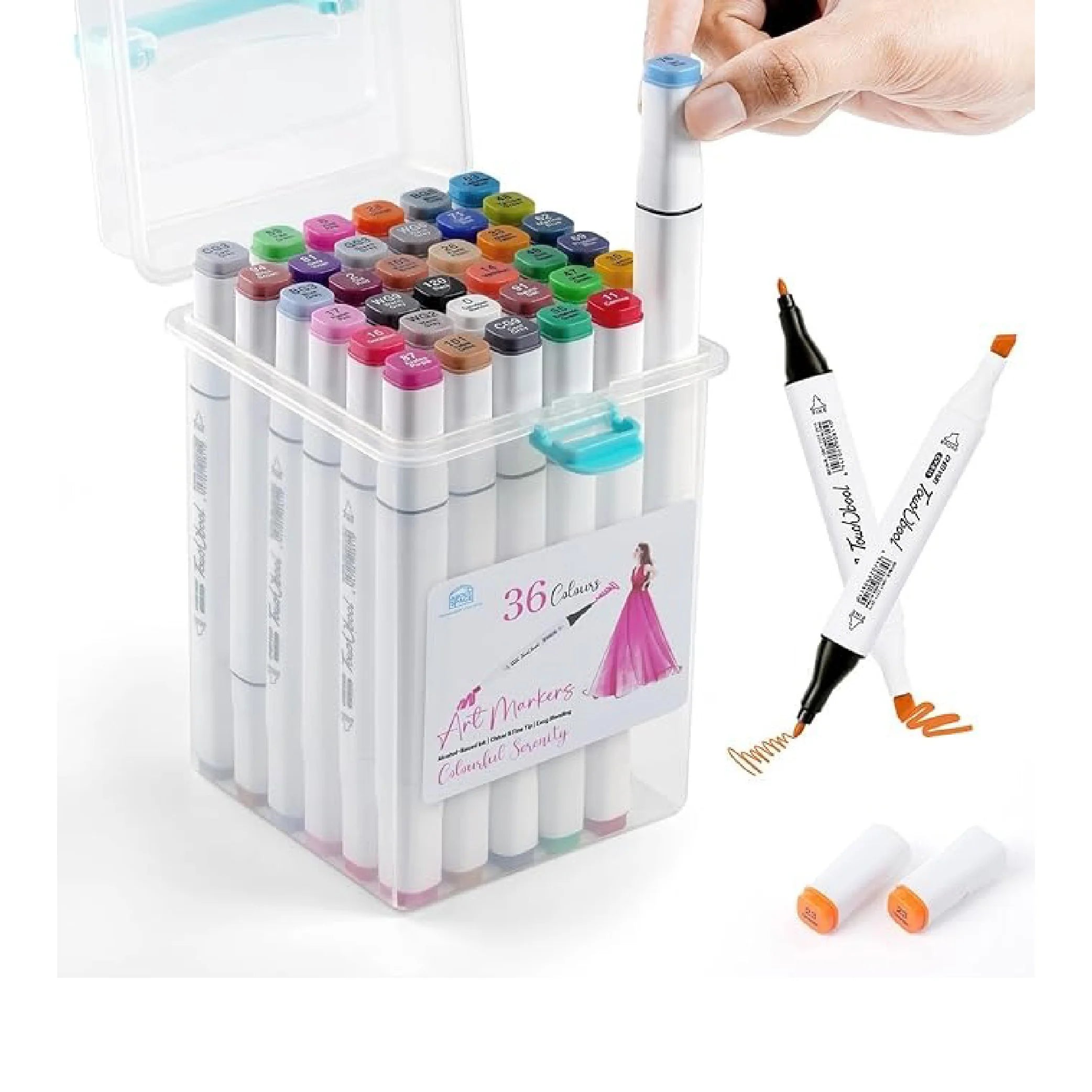 KUIDAMOS 36-Piece Washable Double-Headed Markers: Perfect for Creative Expression!