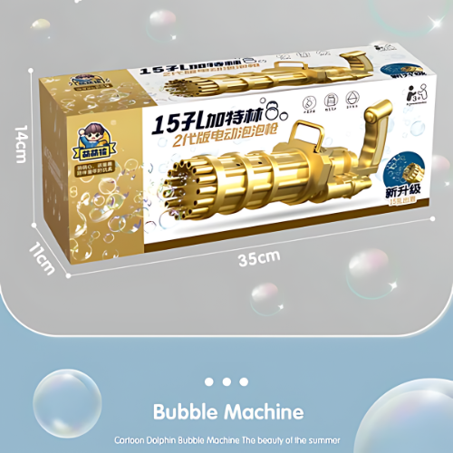 Kids Automatic Bubble Machine with 15 Fire Holes