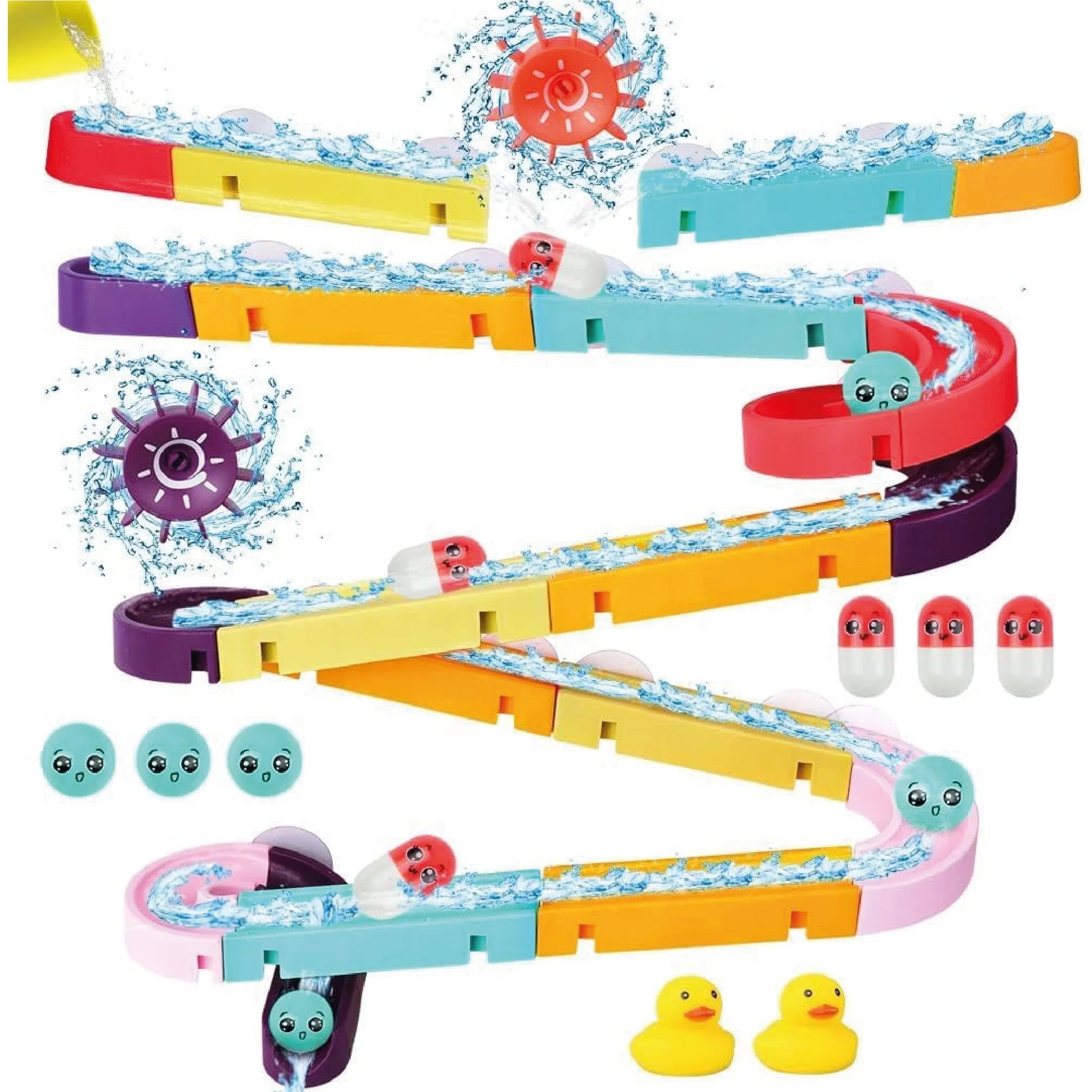 Kids Bath Toy Water Slide with Ducks