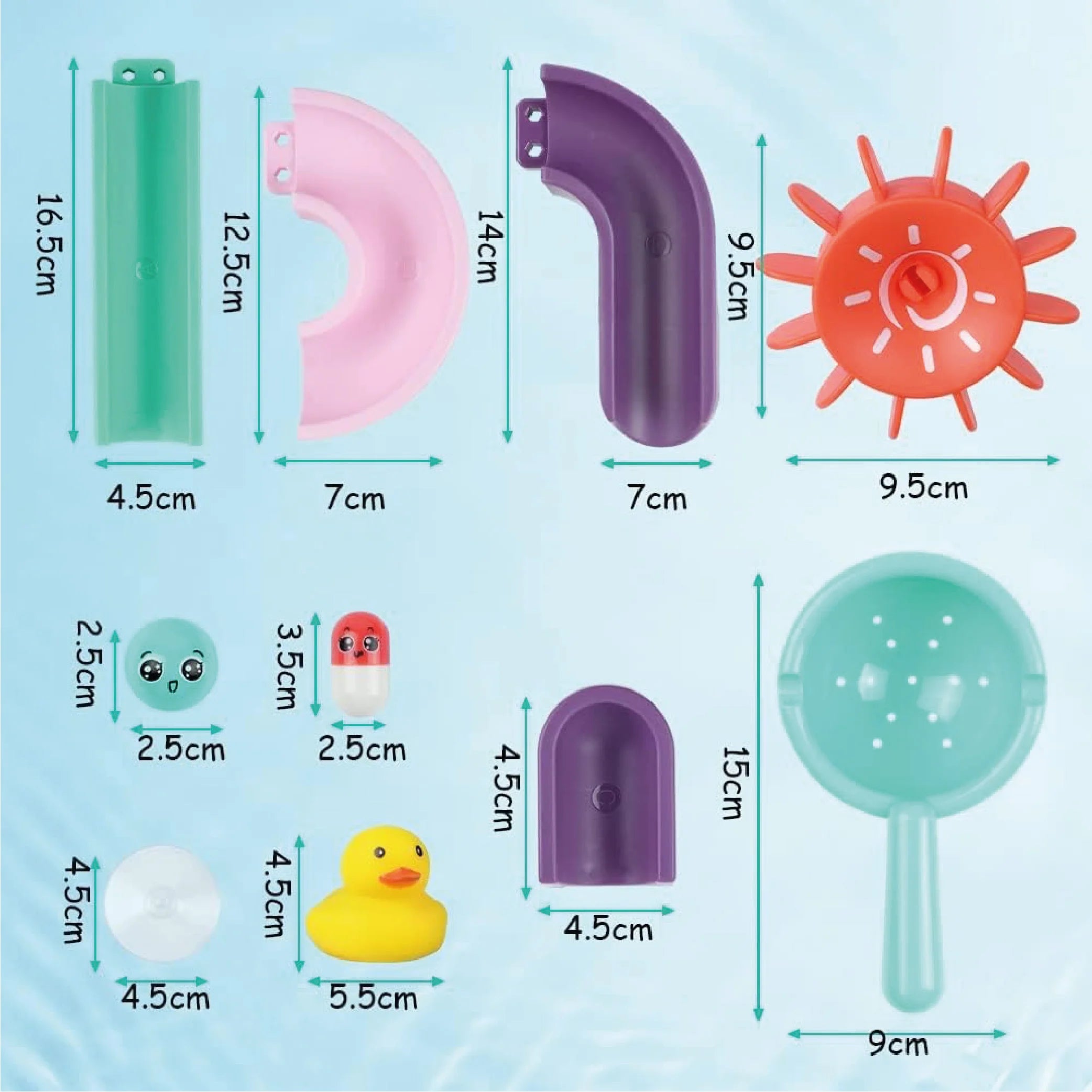 Kids Bath Toy Water Slide with Ducks
